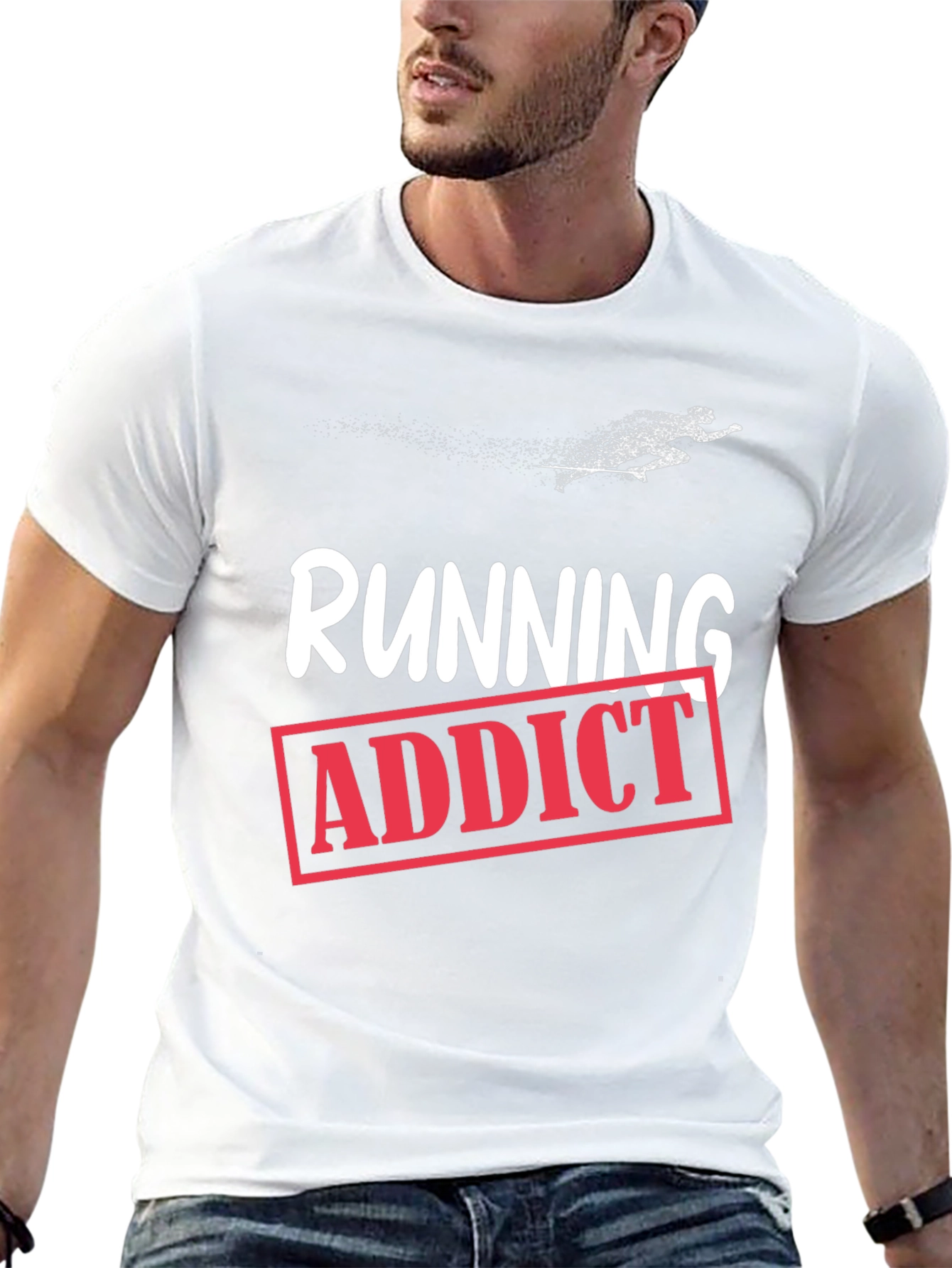 Running Addict Graphic T-Shirt - Black