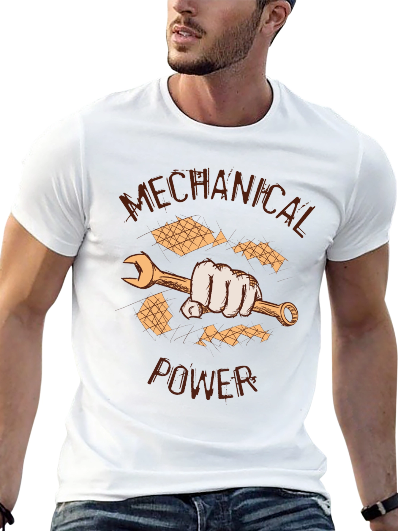 Mechanical Power T-Shirt - Wrench Grip Design
