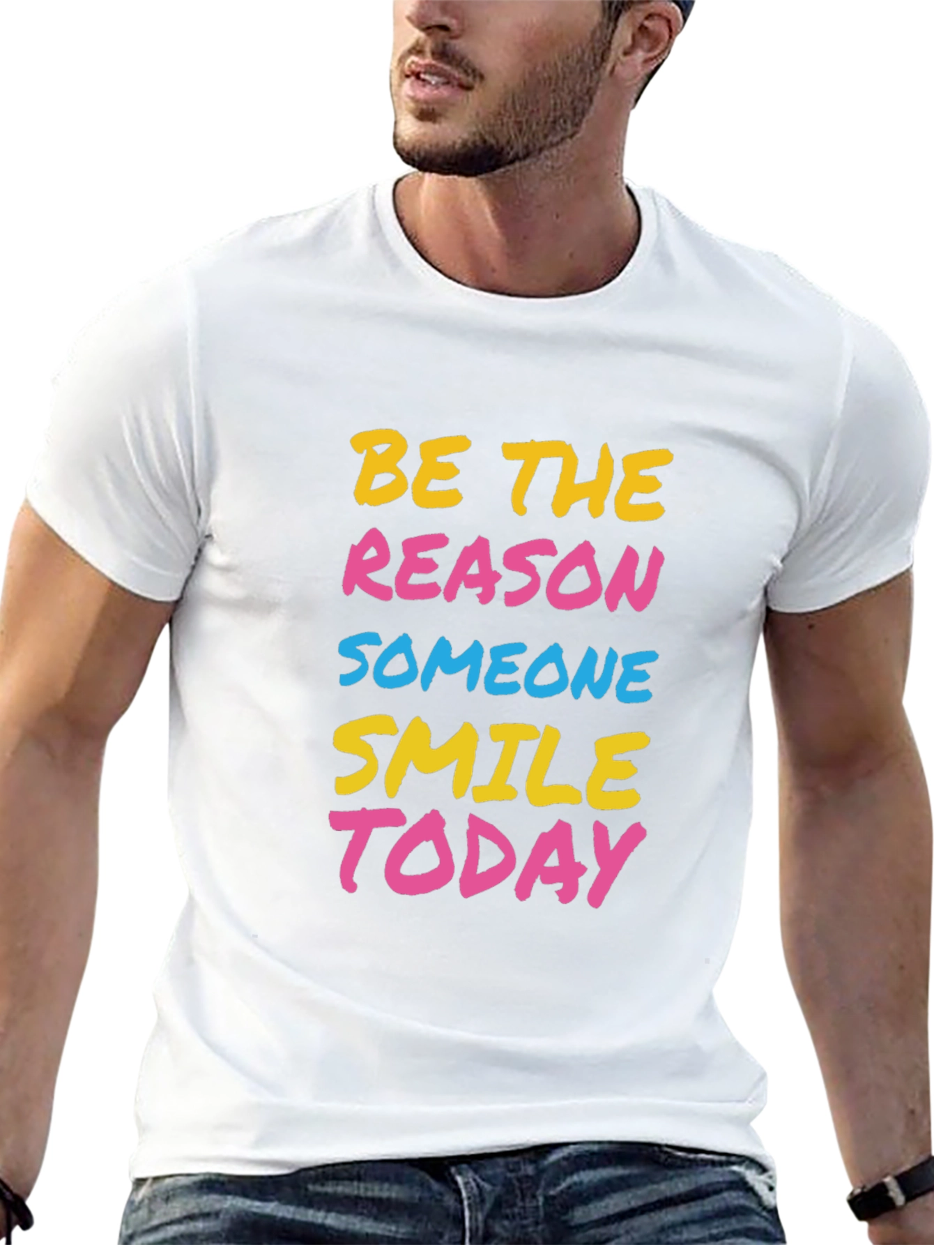 Be The Reason Smile Today Graphic Tee - Black