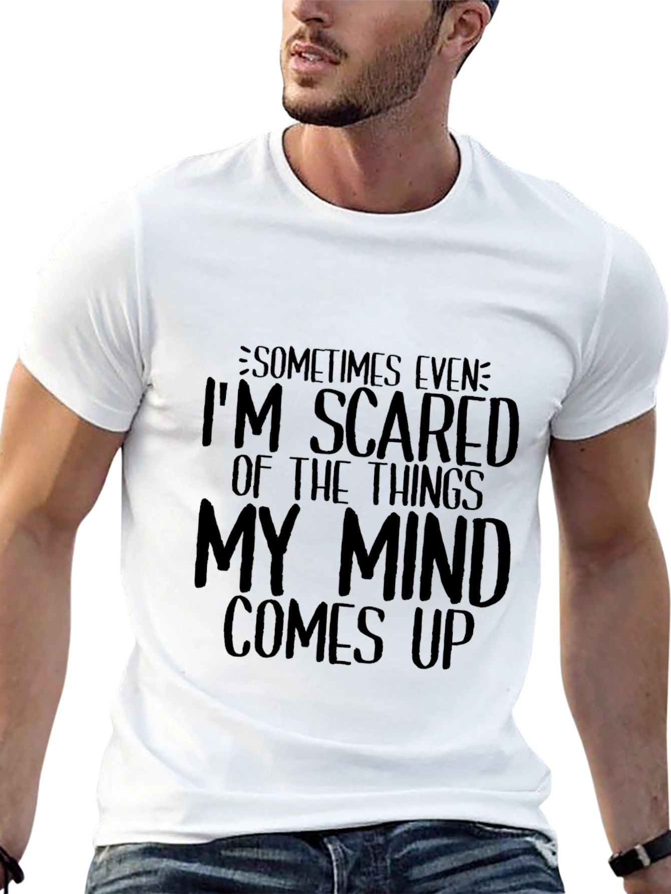 Scared of My Mind Black Graphic Tee