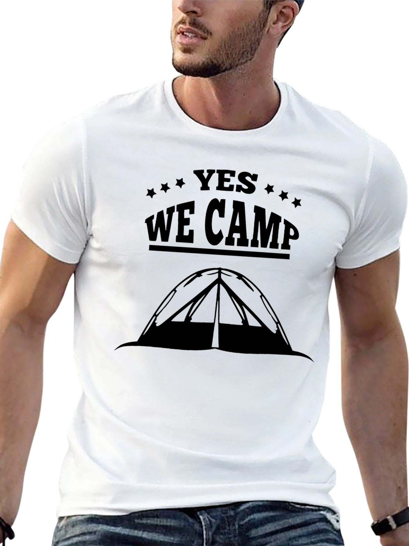 Yes We Camp Black T-Shirt