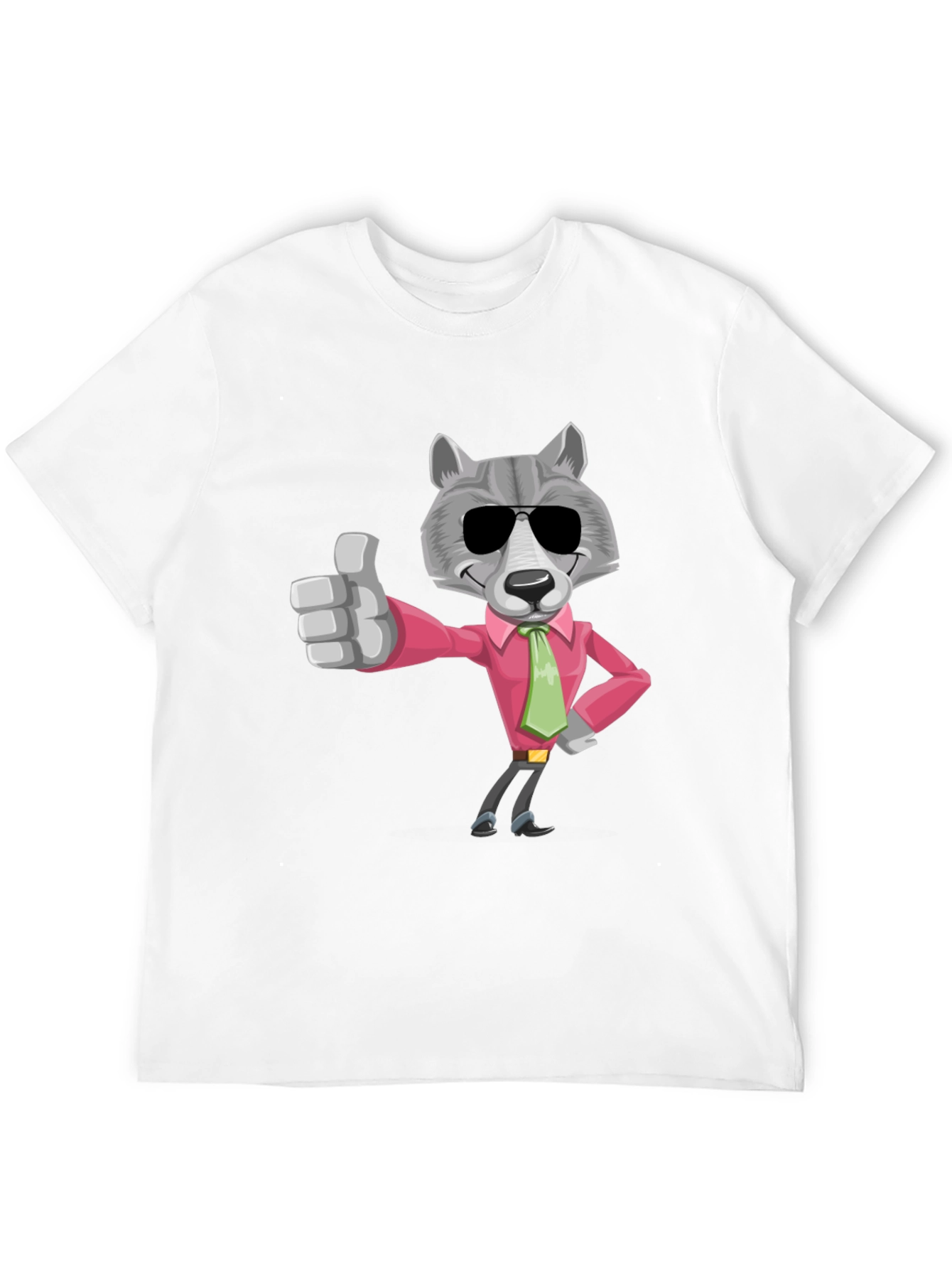 Cool Wolf Graphic Tee - Black Cotton T-Shirt