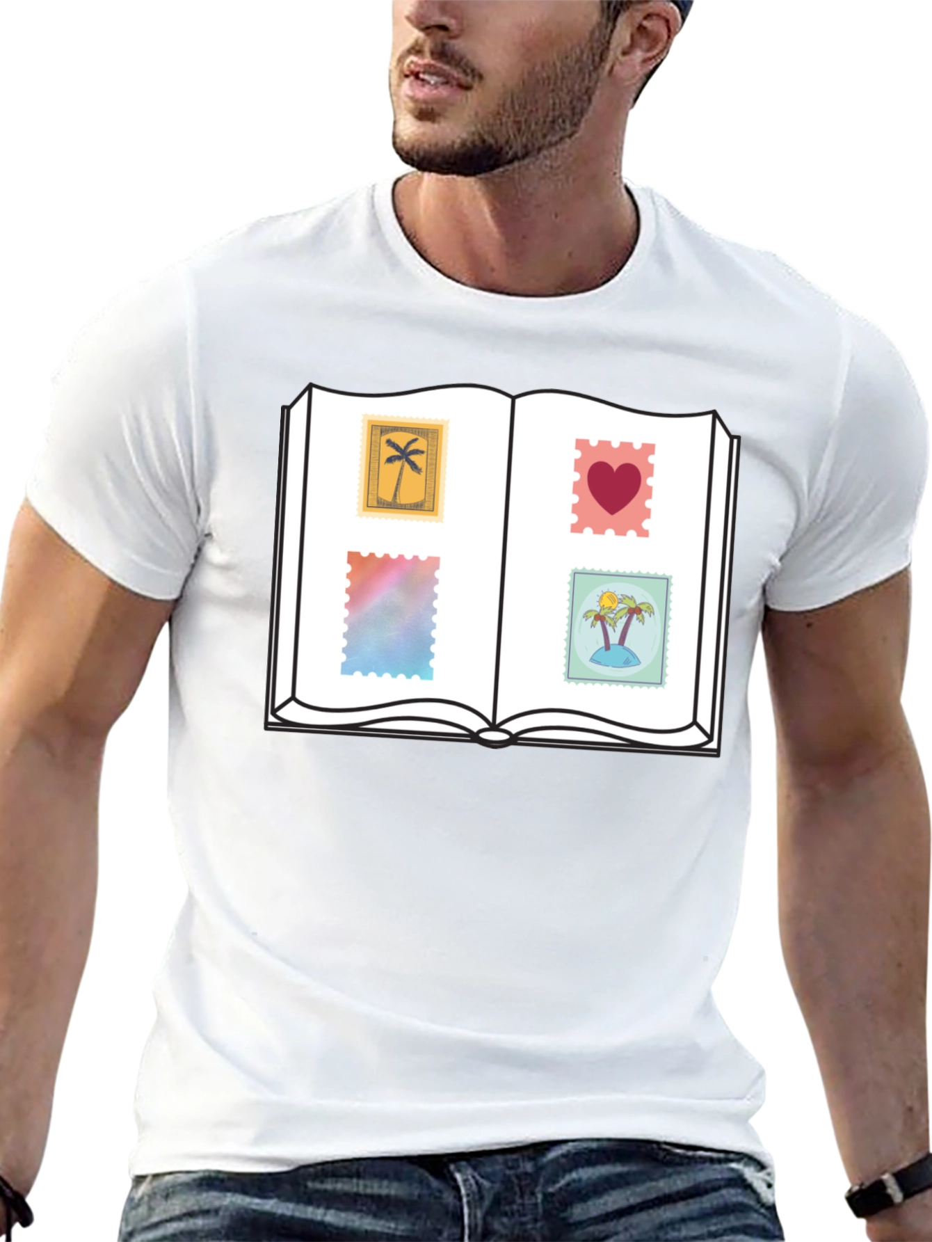 Novelty Stamp Book T-Shirt
