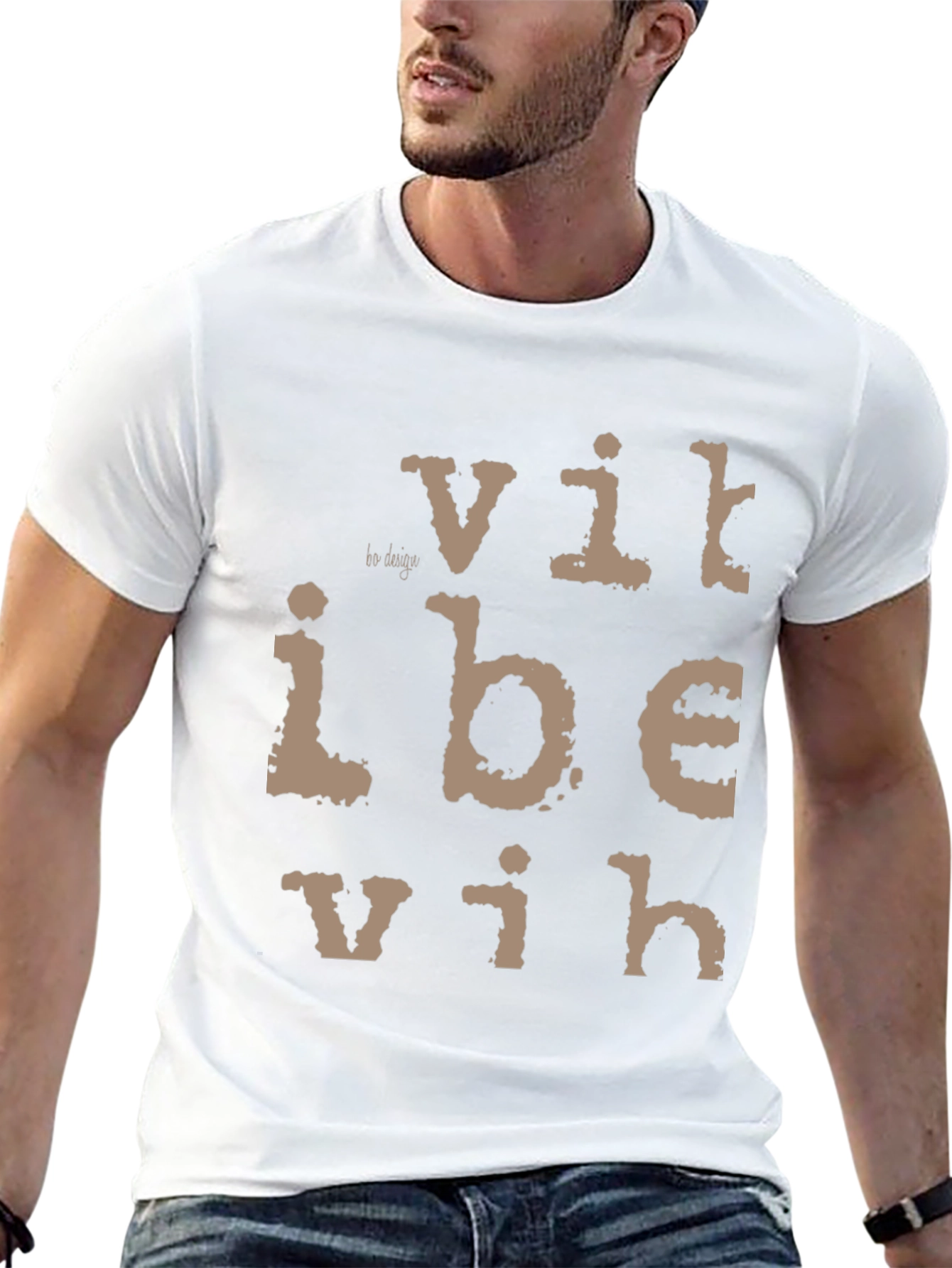 Distressed Graphic Print T-Shirt - Vibe in Style!