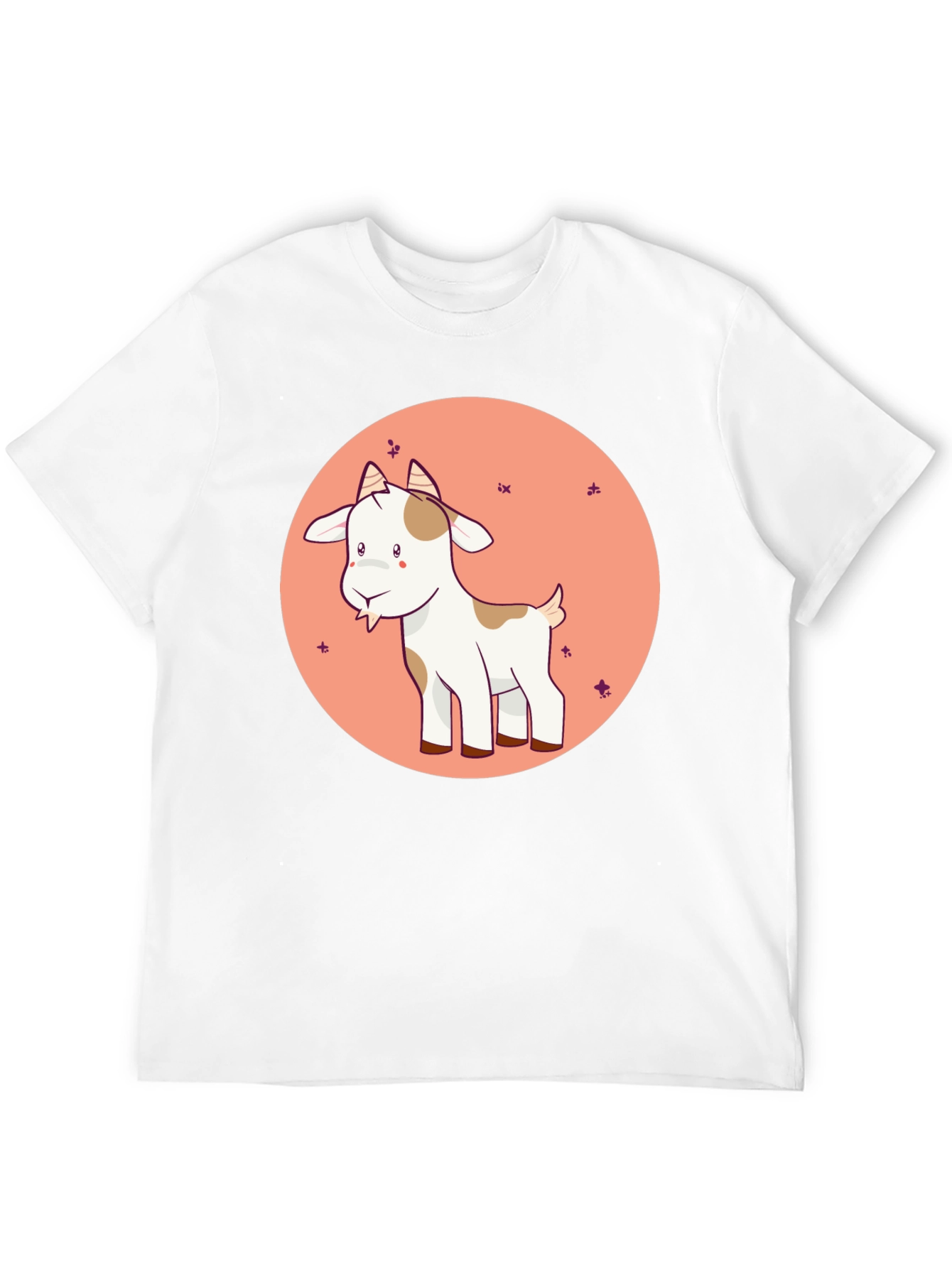 Cute Goat Graphic Tee - Black