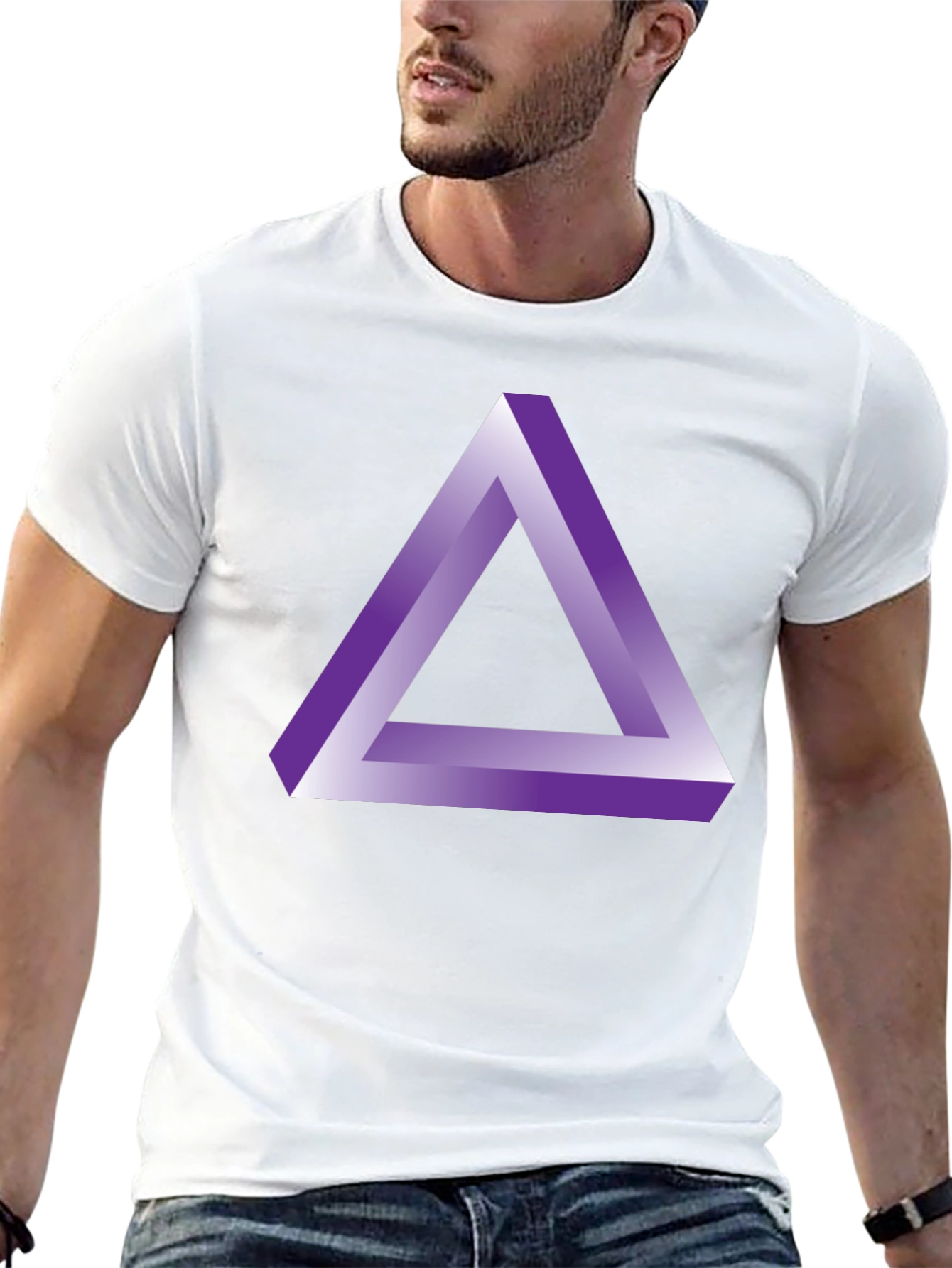 Optical Illusion Triangle Graphic Tee