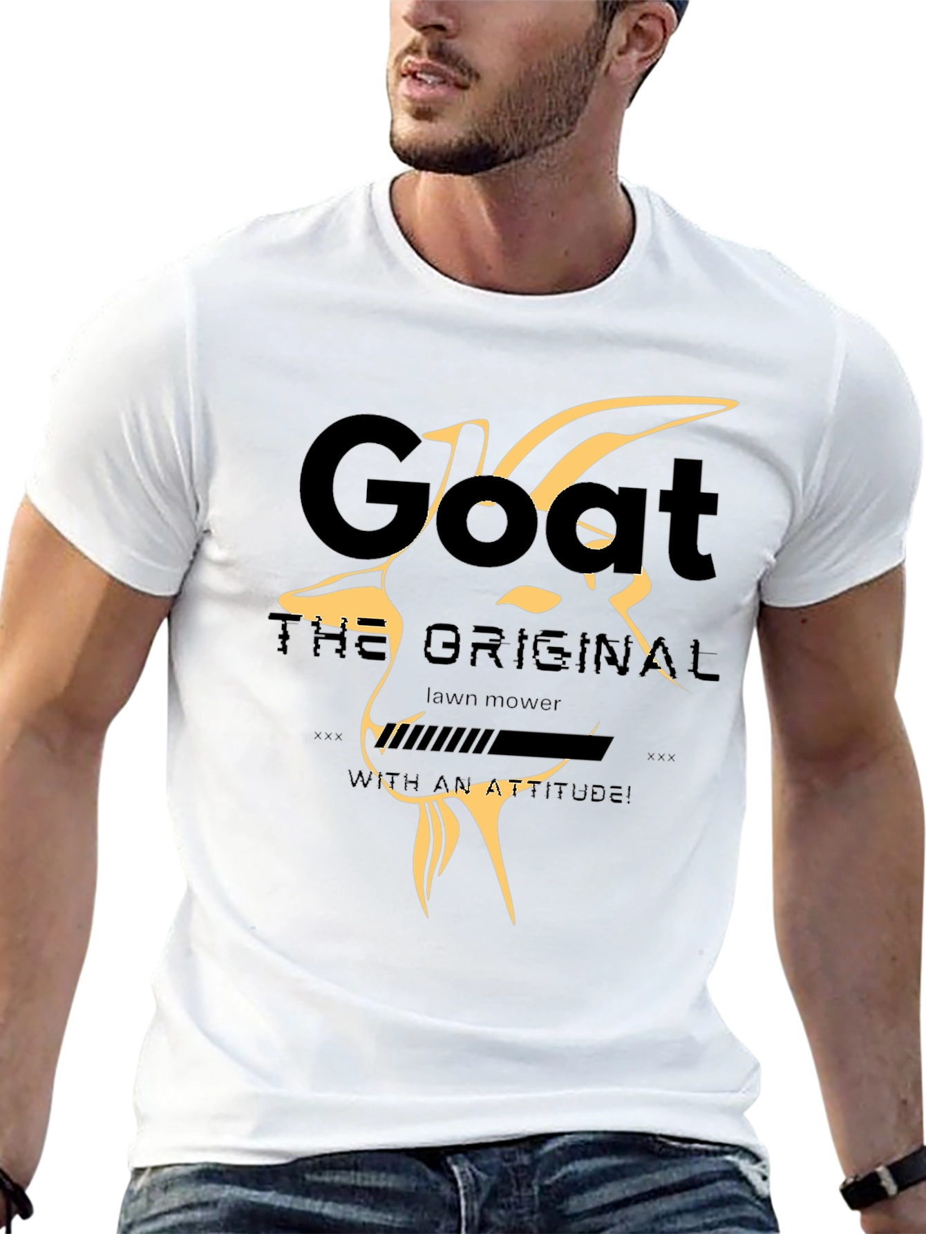 Goat Lawn Mower T-Shirt - With an Attitude!