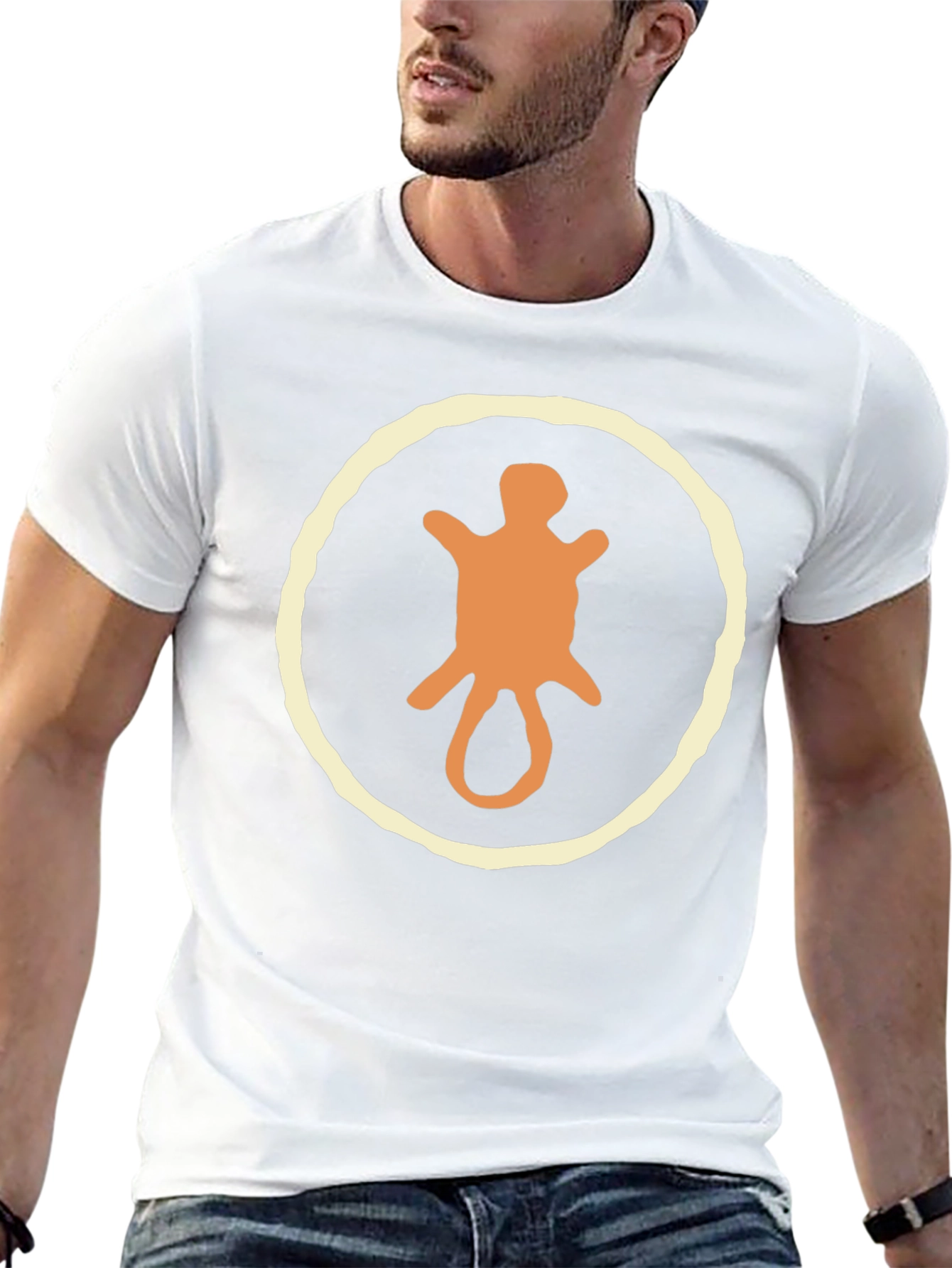 Abstract Symbol Graphic Tee - Black Cotton
