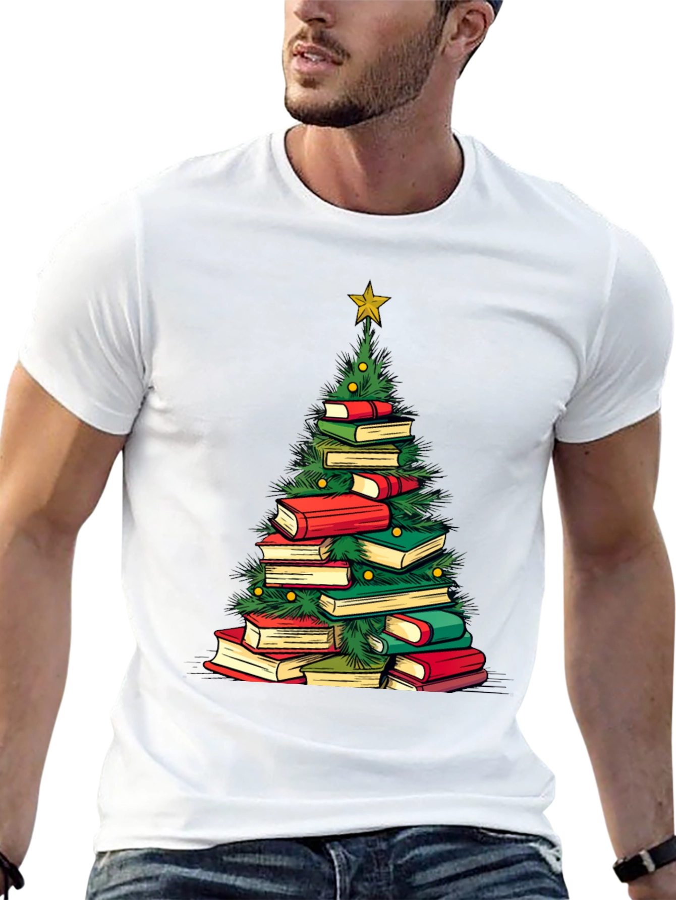 Book Christmas Tree T-Shirt