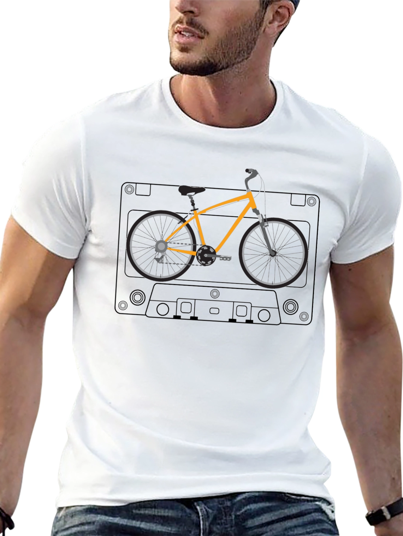 Retro Bicycle Cassette Tape Graphic Tee