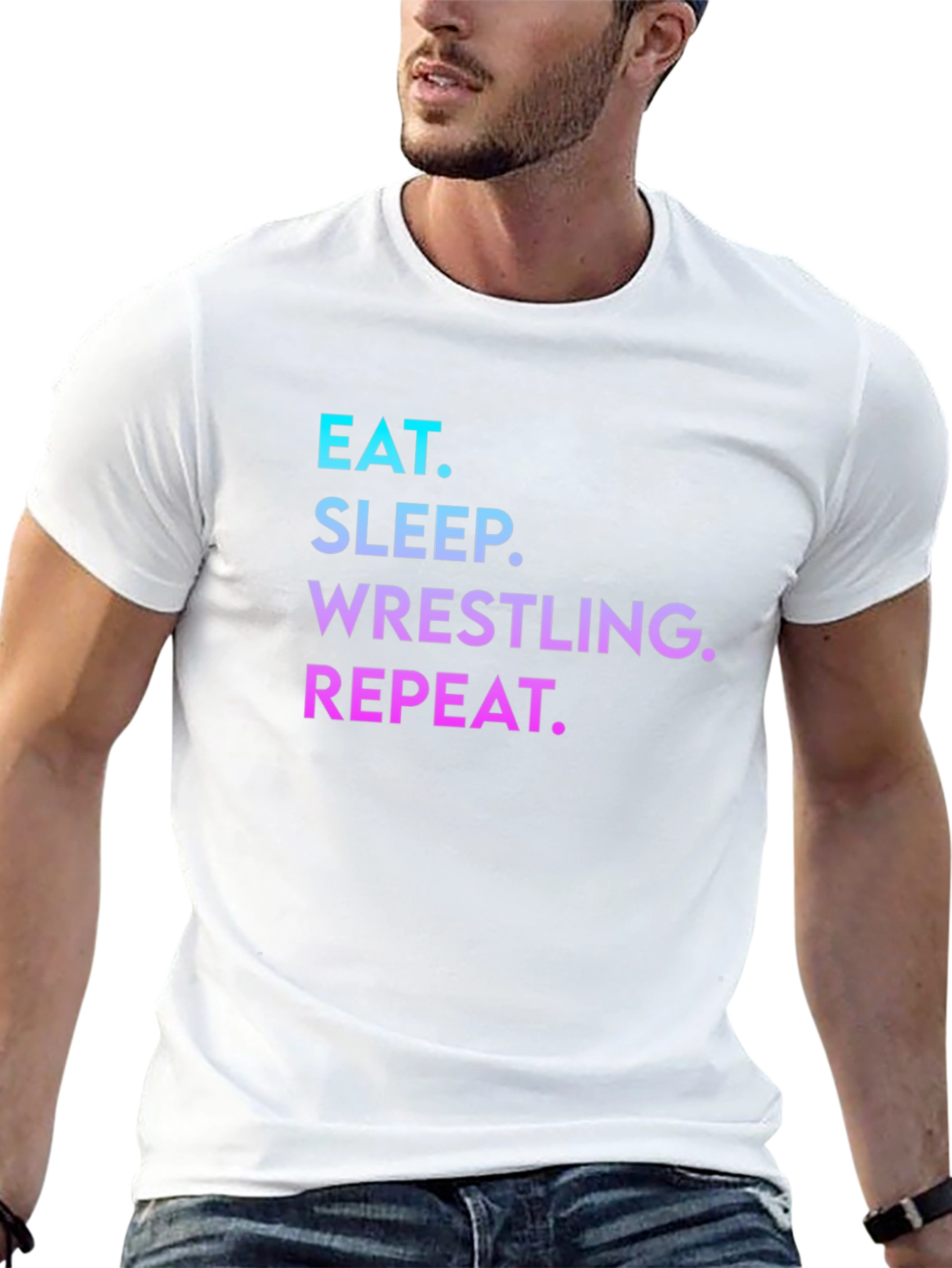 Eat Sleep Wrestling Repeat T-Shirt