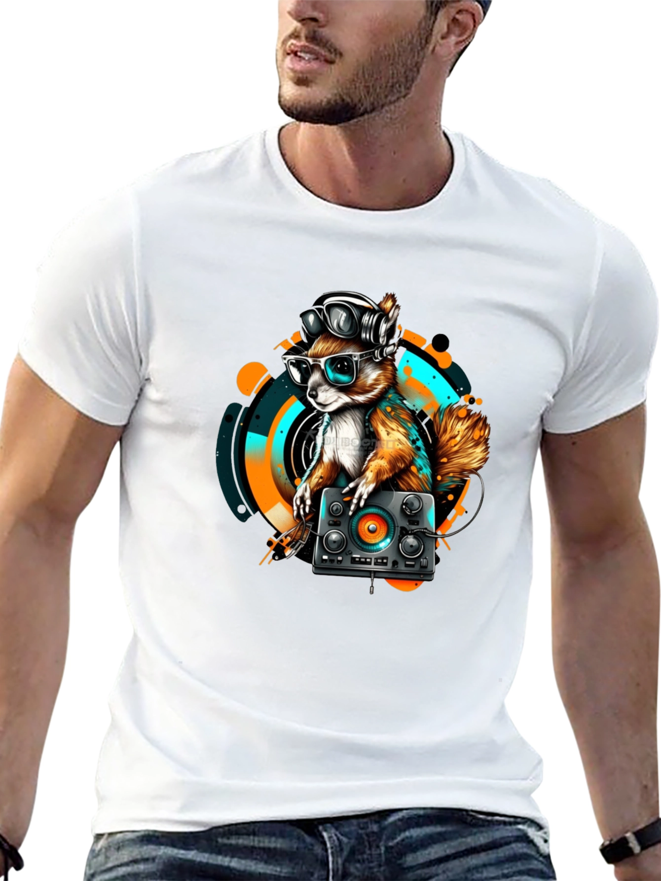 DJ Squirrel T-Shirt - Funky Urban Design