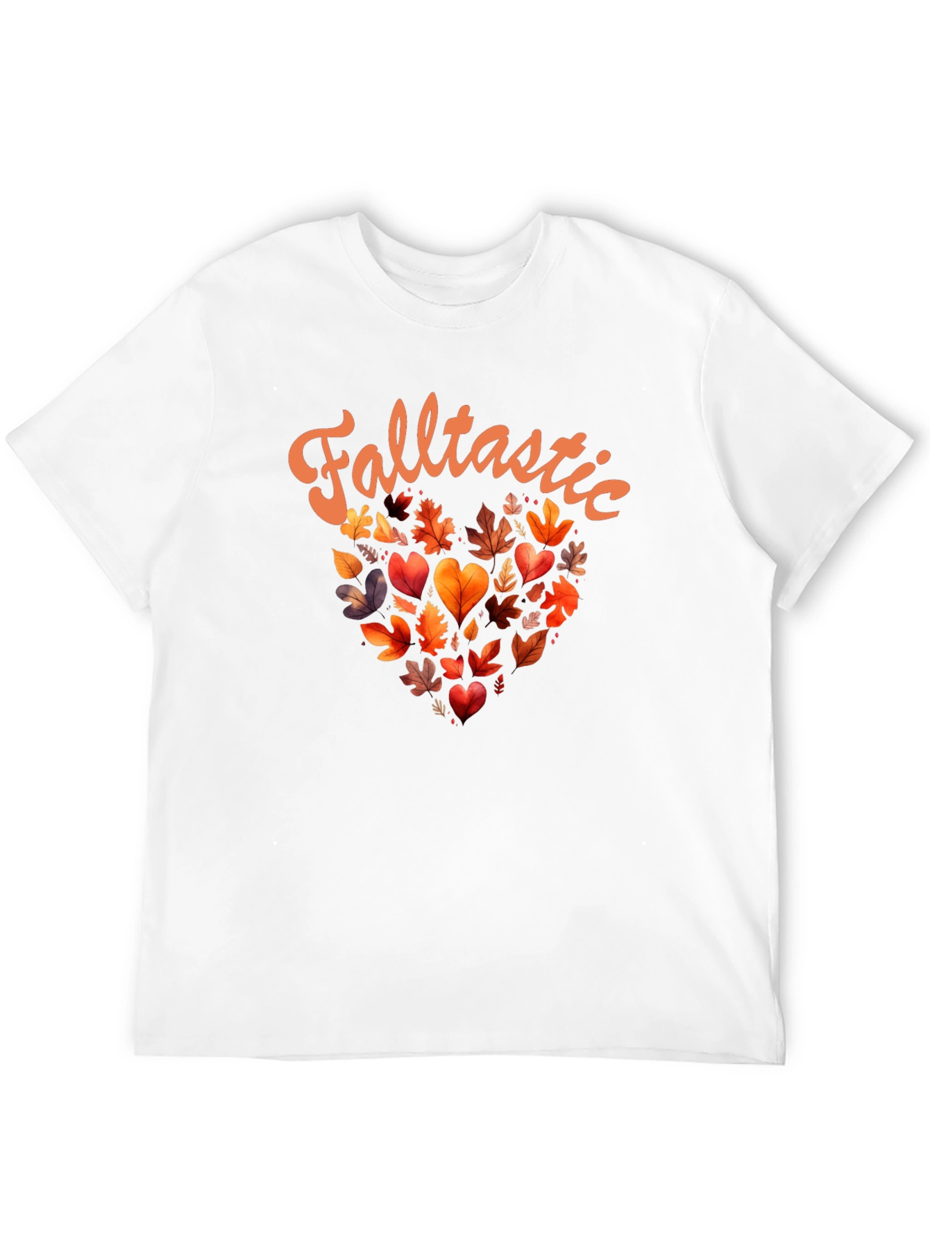 Falltastic Autumn Leaves Heart Graphic Tee