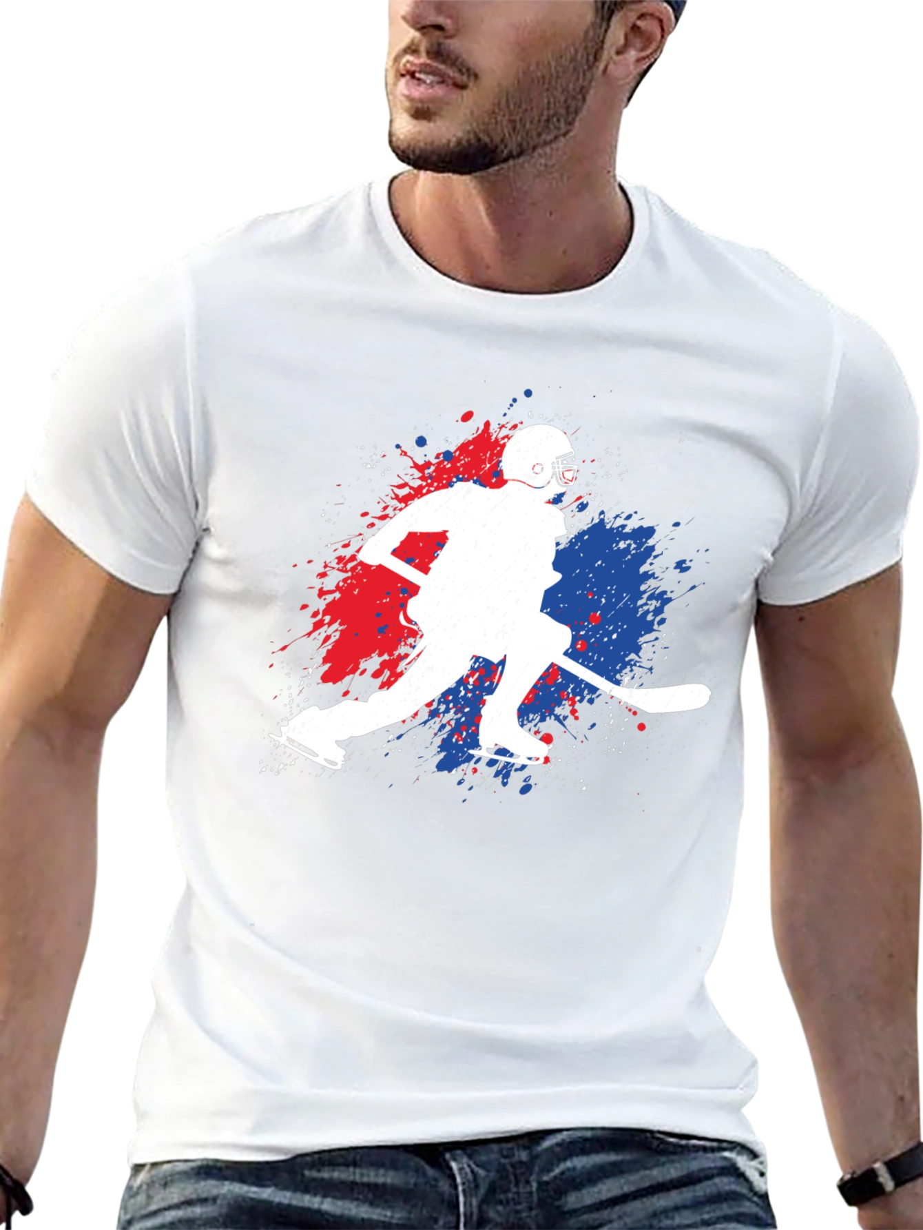 Hockey Player Graphic Tee