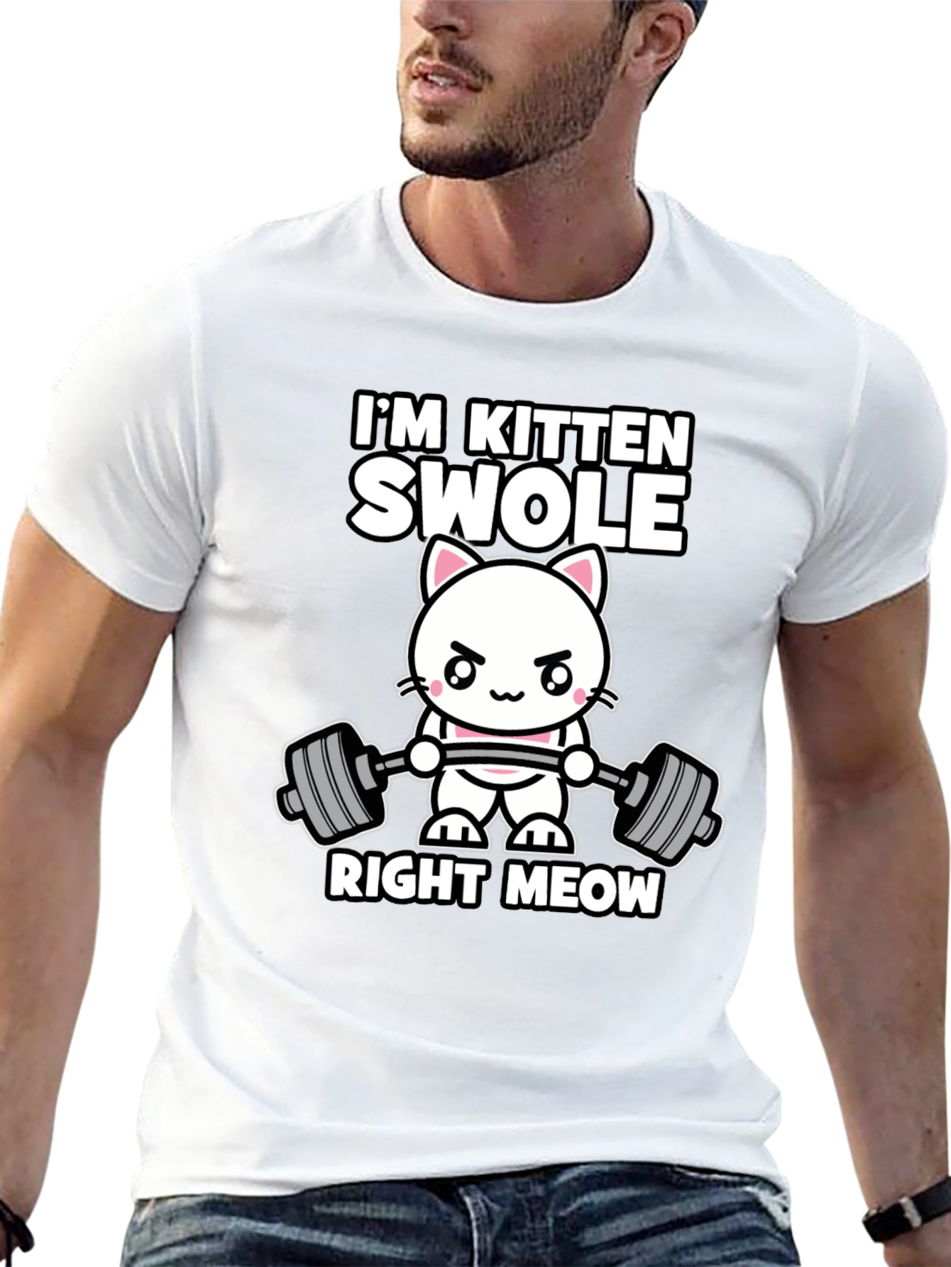 Im Kitten Swolle Right Meow T-Shirt