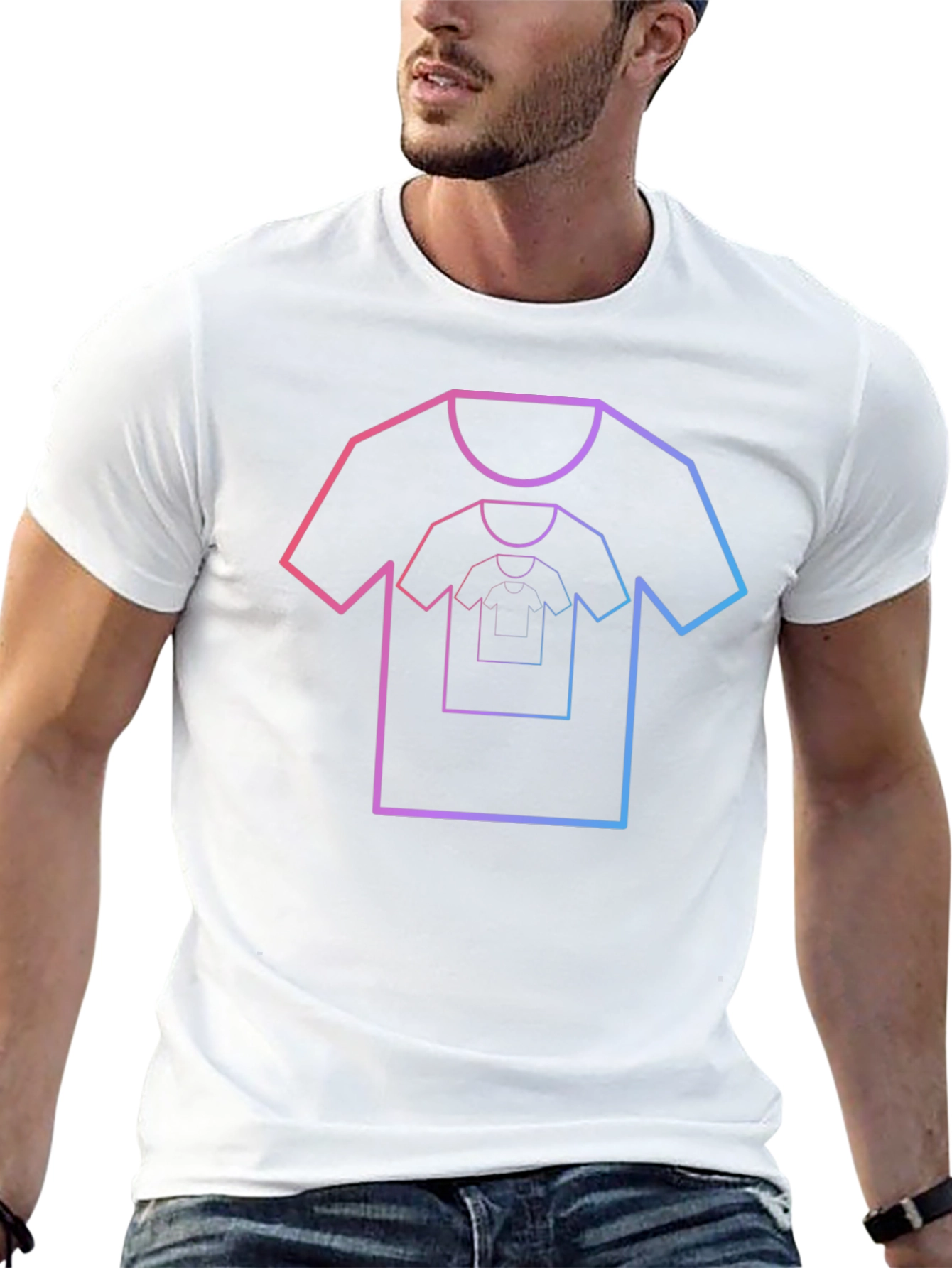 Gradient Outline Tee Shirt Inception