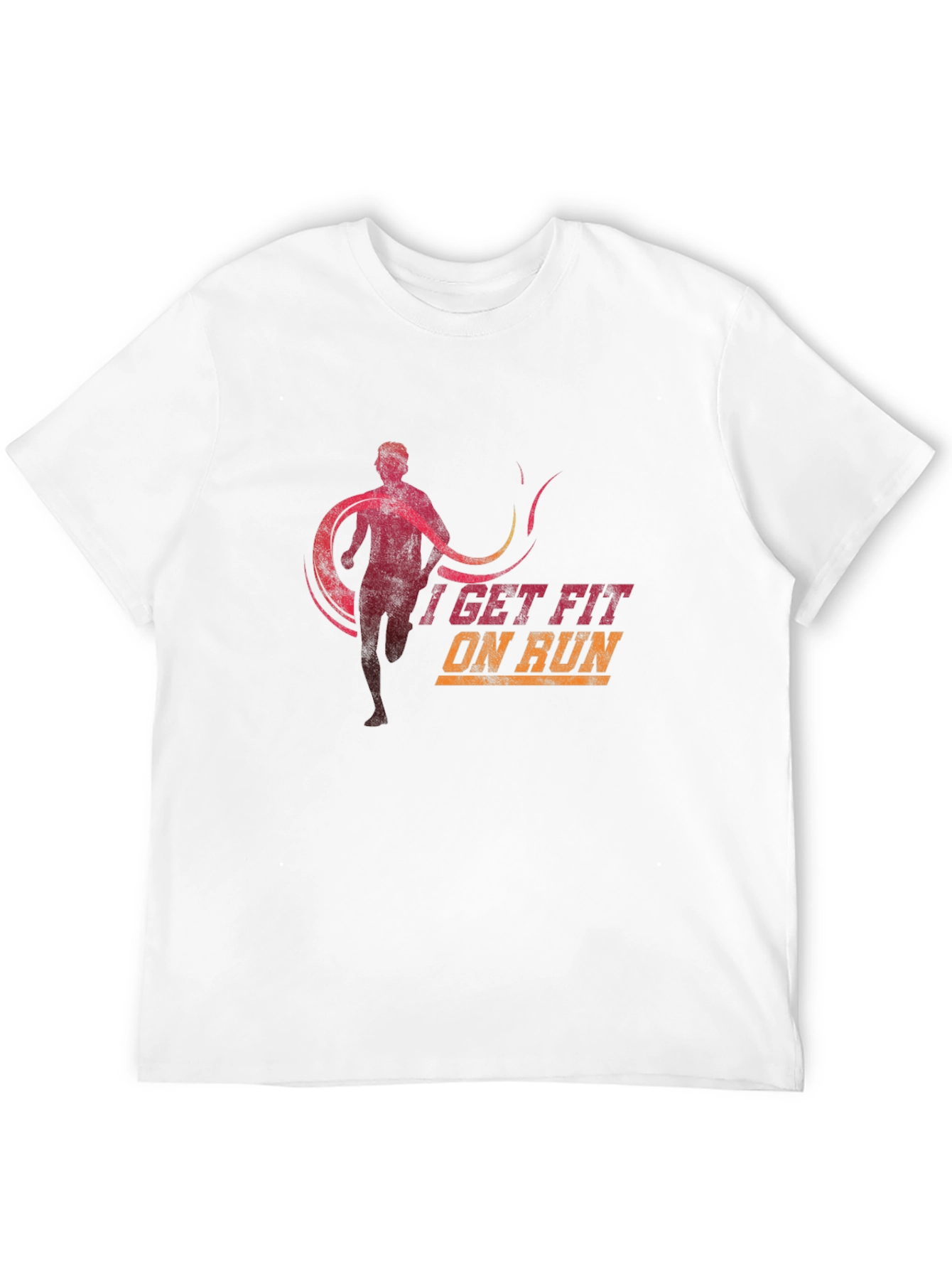 I Get Fit On Run Black Graphic Tee