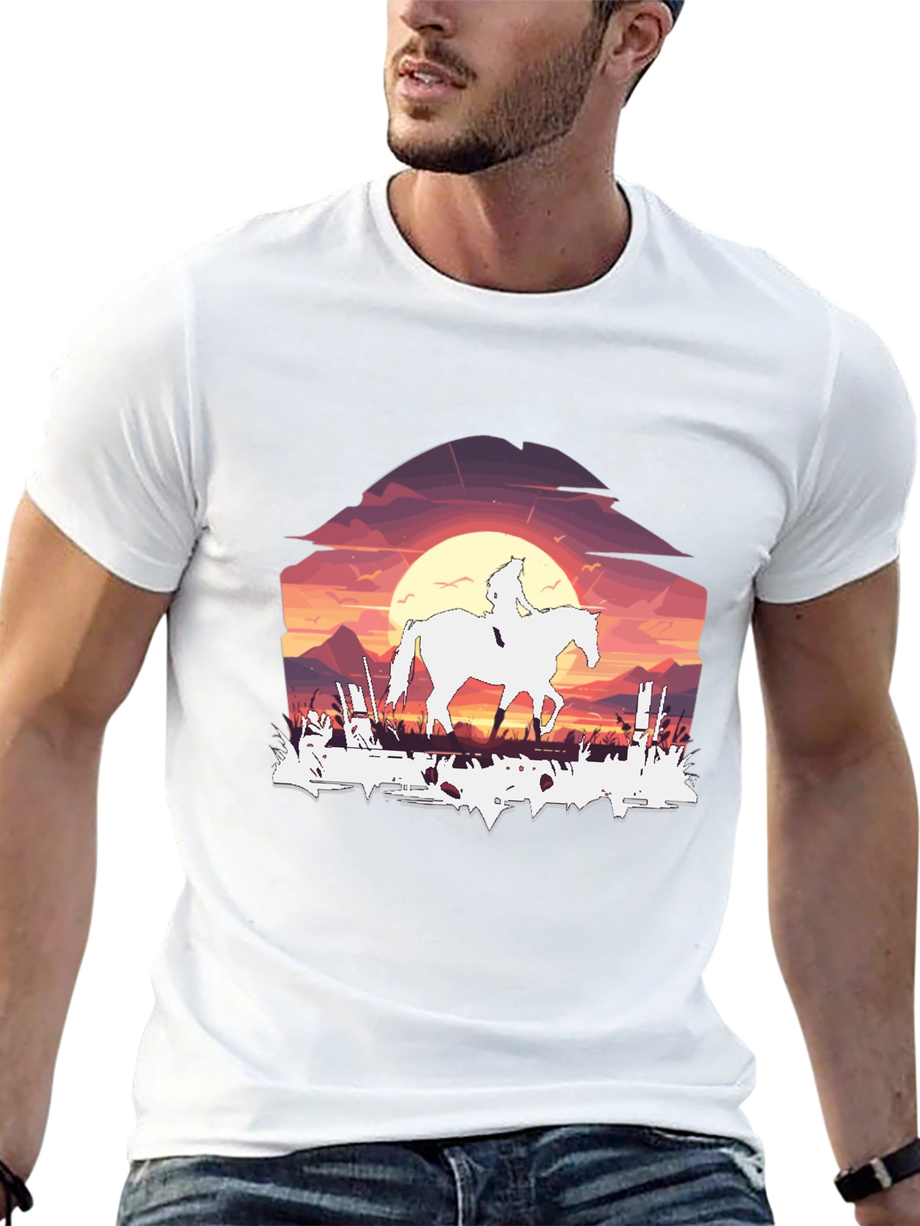 Sunset Rider Graphic Tee - Black