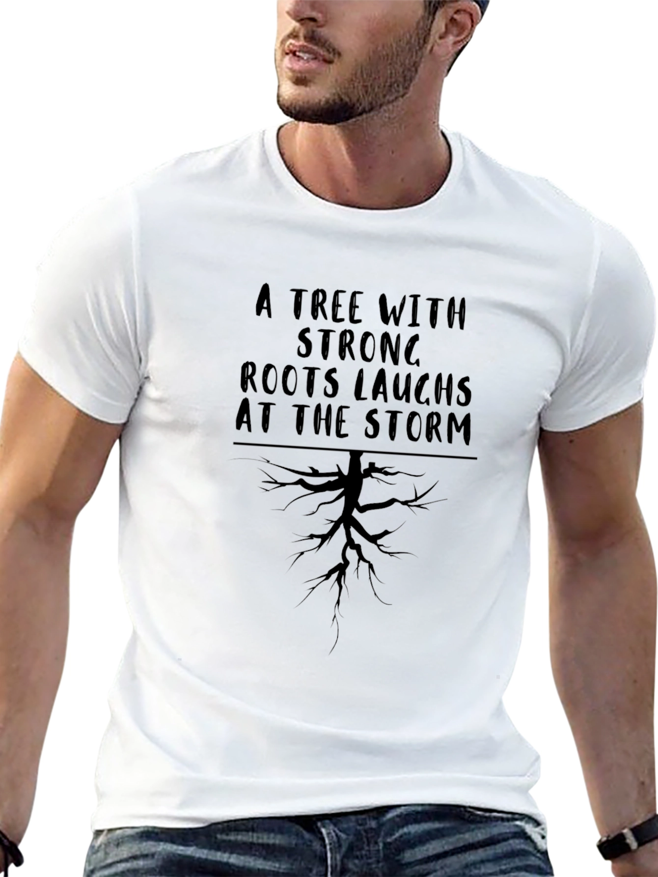 Strong Roots Tree Graphic T-Shirt