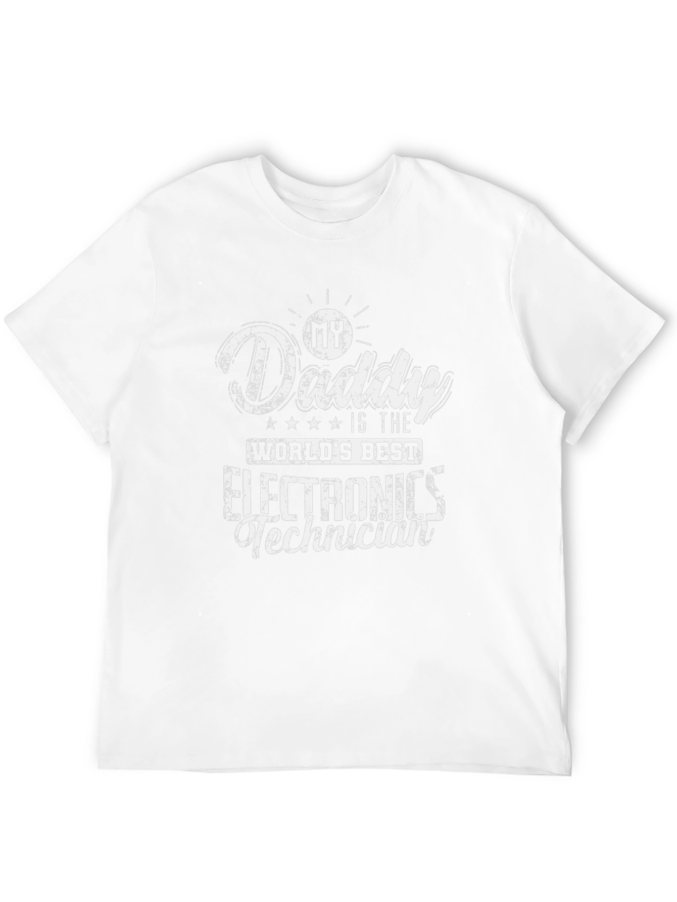 My Daddy Worlds Best Electronics Technician Black T-Shirt