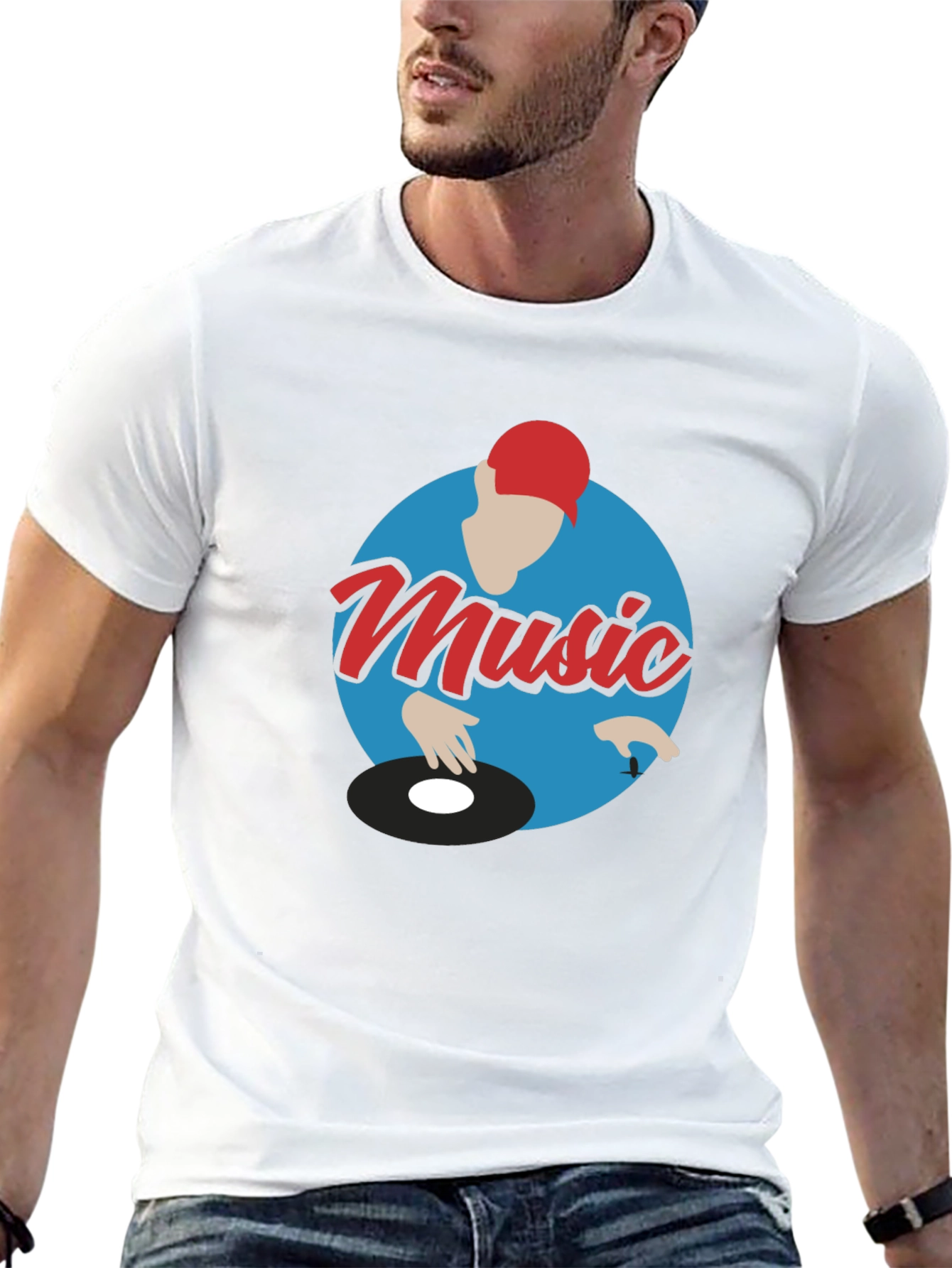 Music DJ Graphic Tee - Turntable T-Shirt