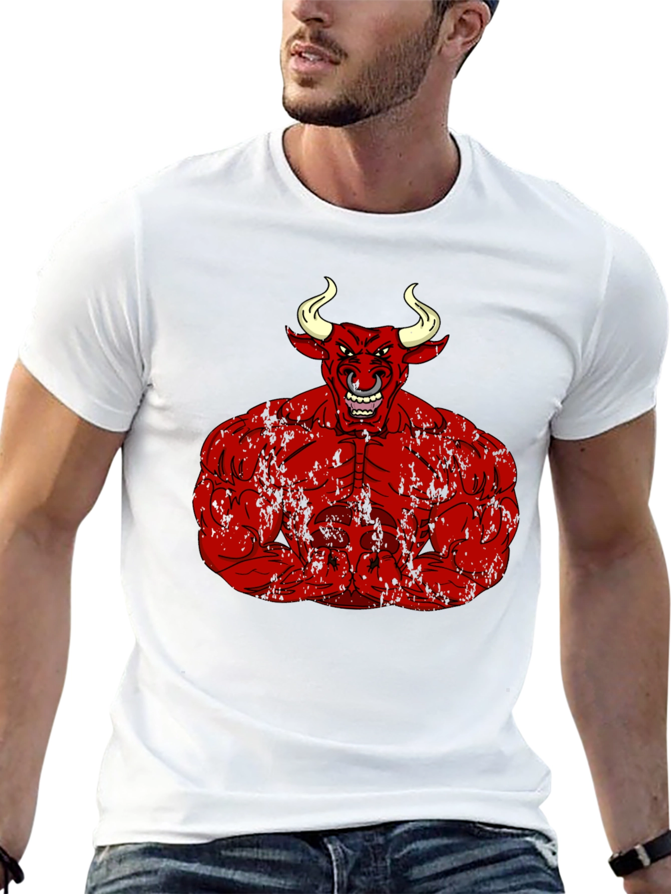 Red Bull Muscle Tee - Black Graphic T-Shirt