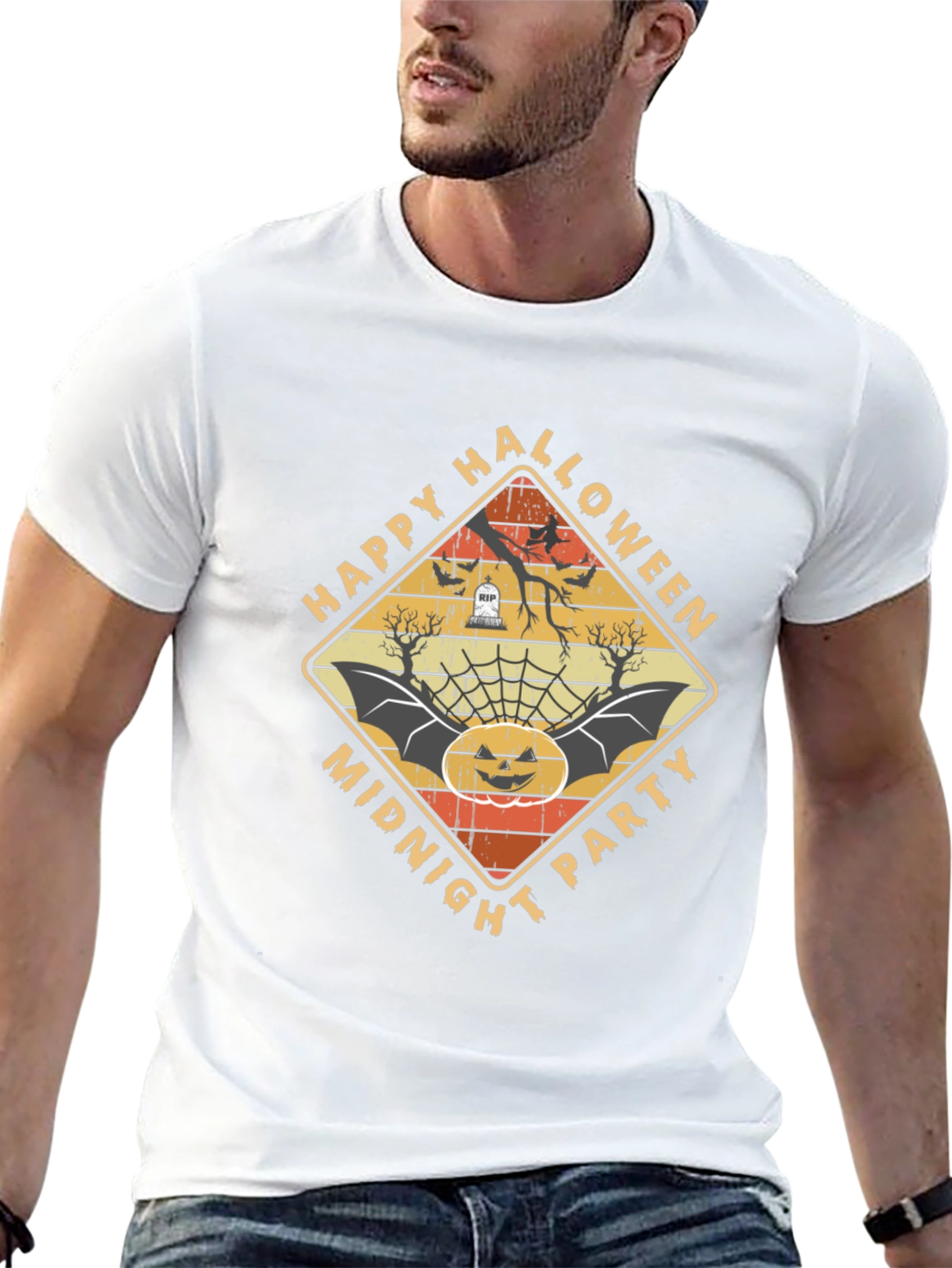 Happy Halloween Midnight Party Graphic Tee