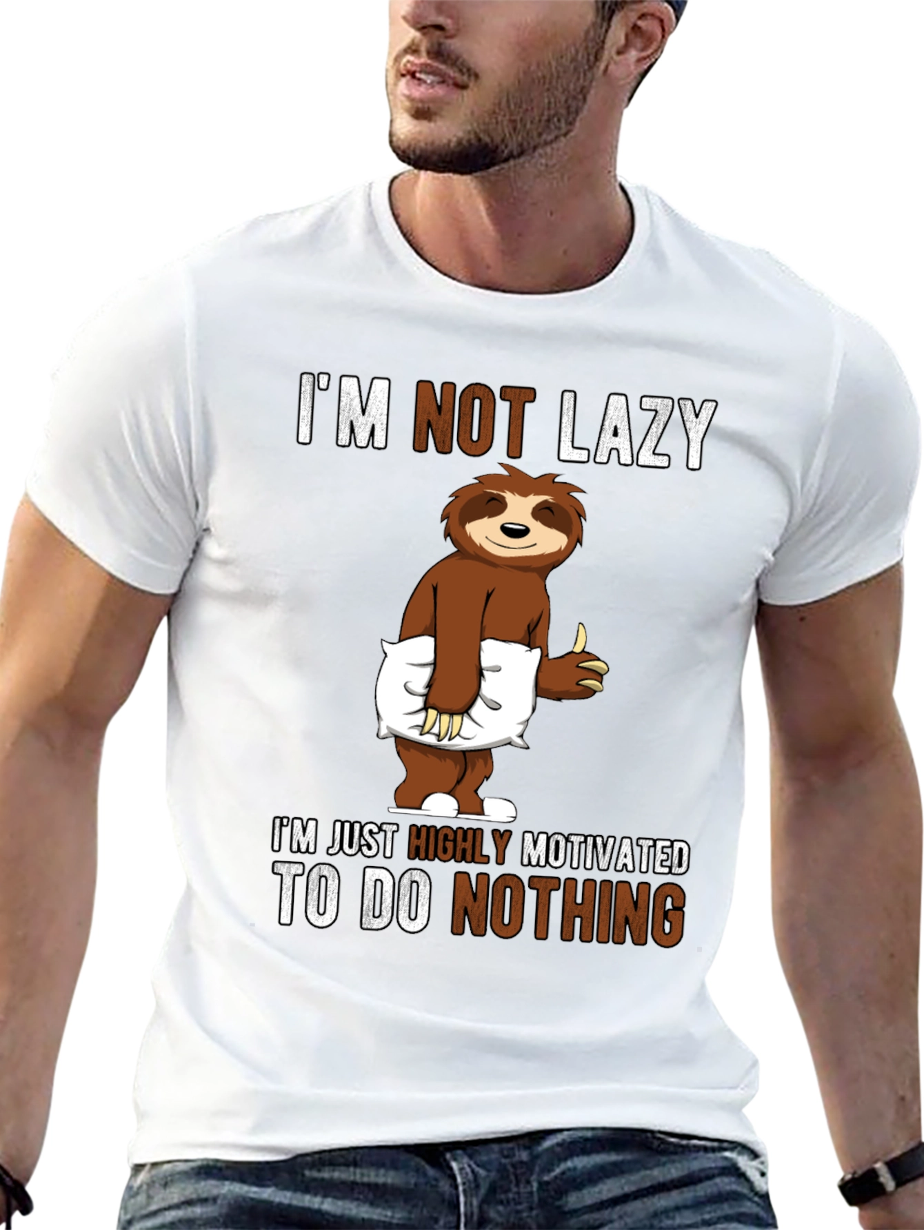 Funny Sloth T-Shirt: Im Not Lazy Highly Motivated!