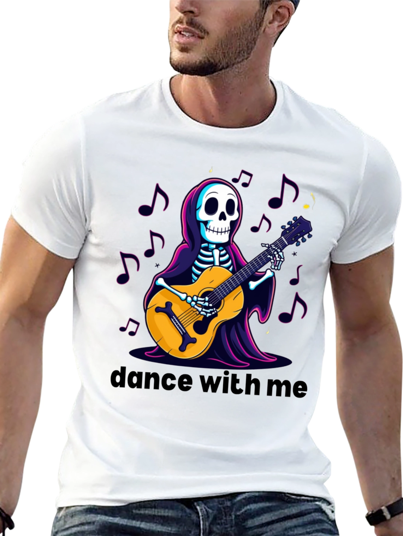 Skeleton Guitarist Graphic Tee