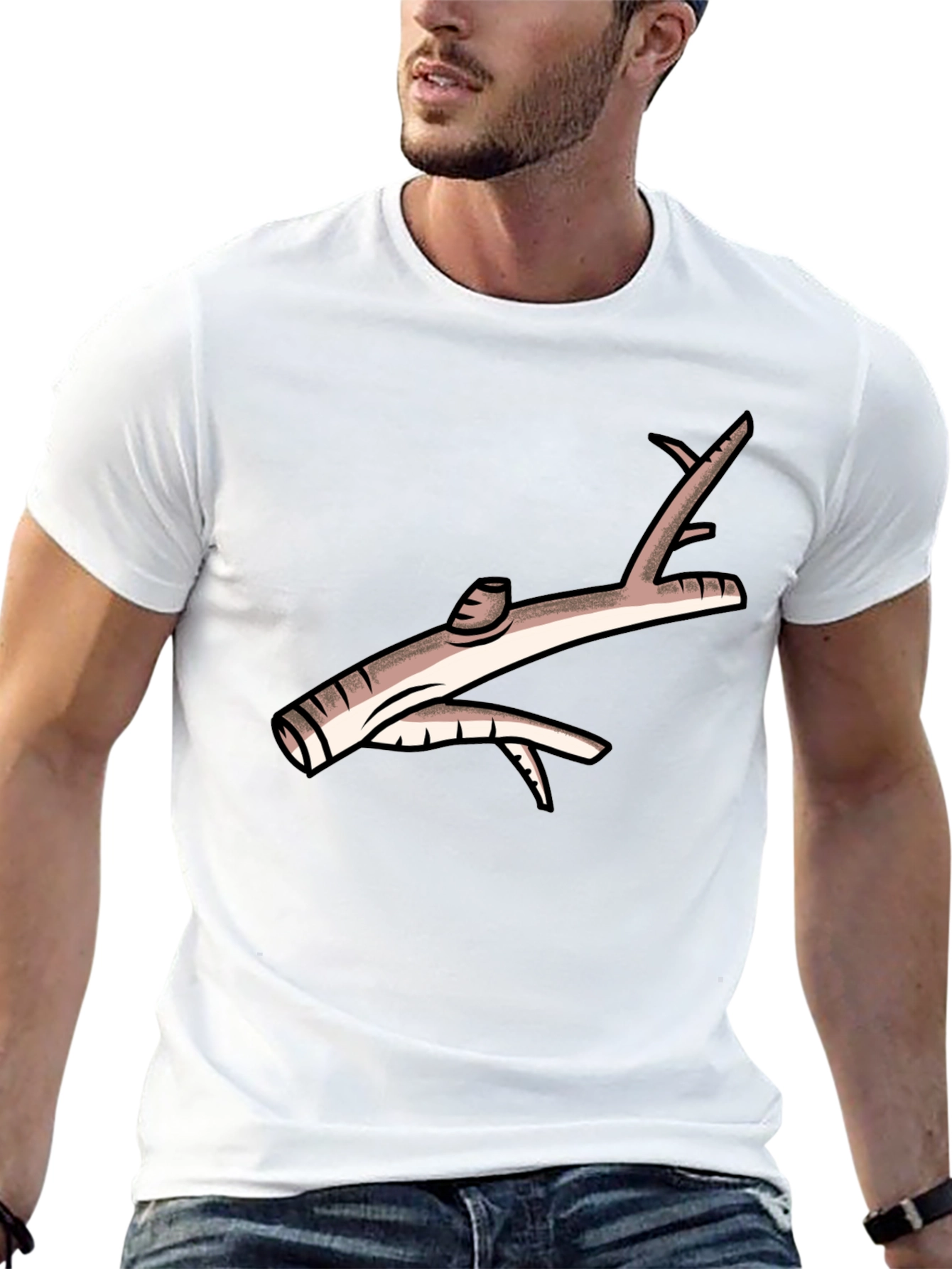 Novelty Branch Graphic Black T-Shirt