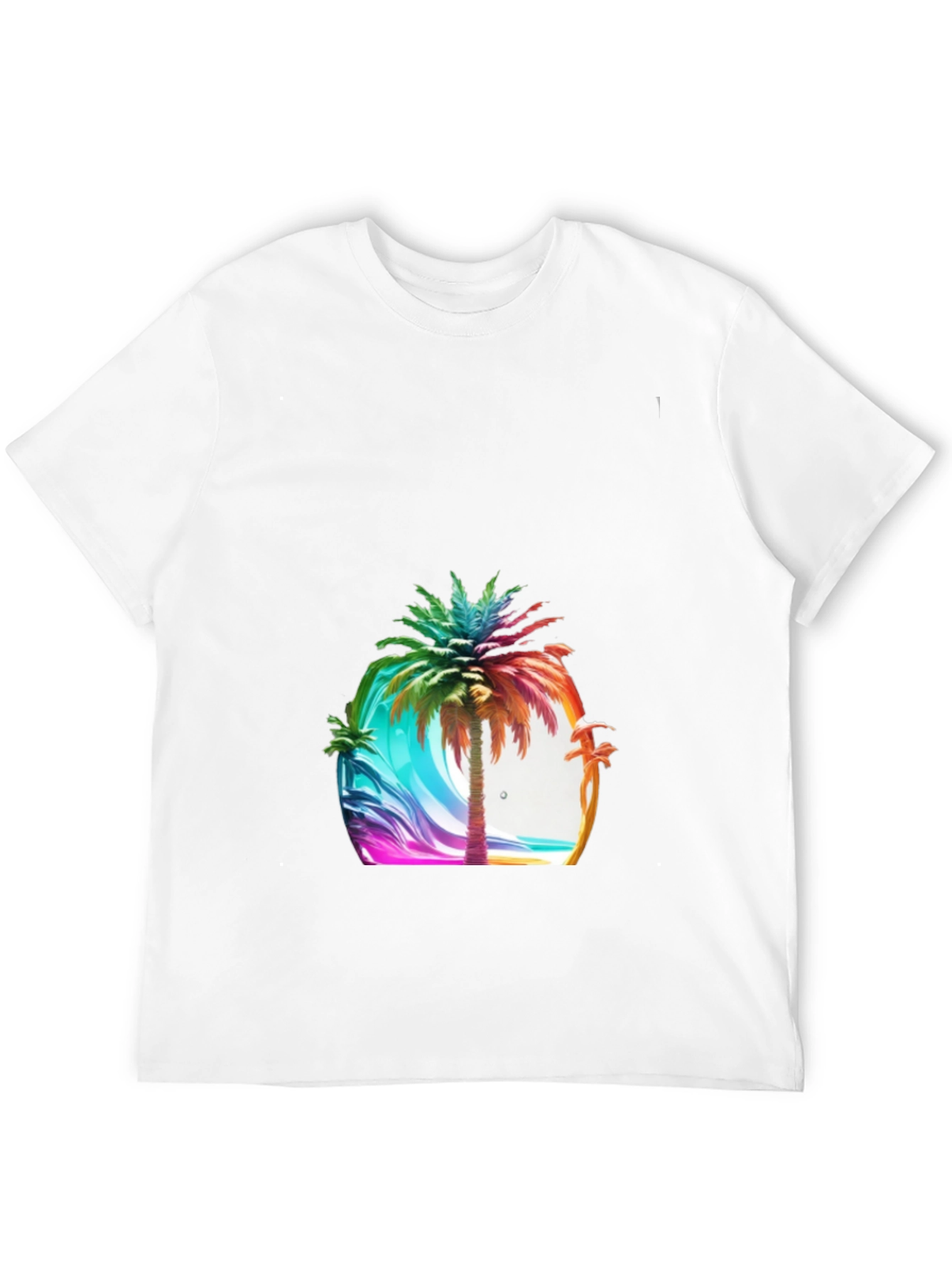 Vibrant Palm Tree Graphic Tee - Island Vibes