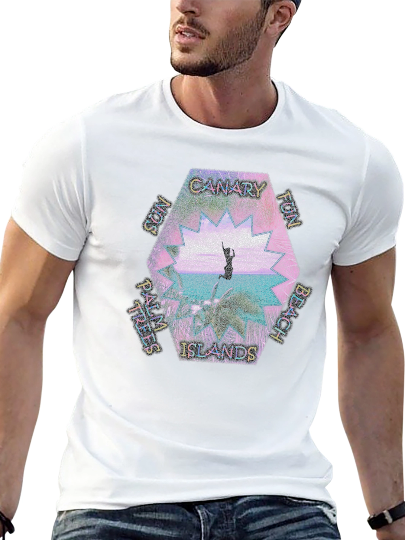 Canary Islands Beach Graphic Tee - Tropical Fun