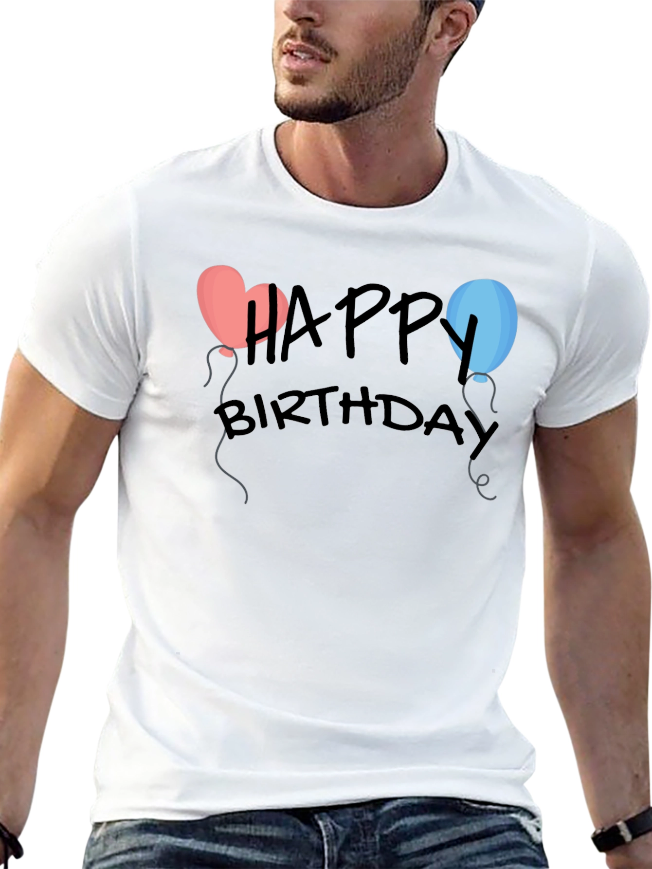 Happy Birthday T-Shirt with Balloon Design