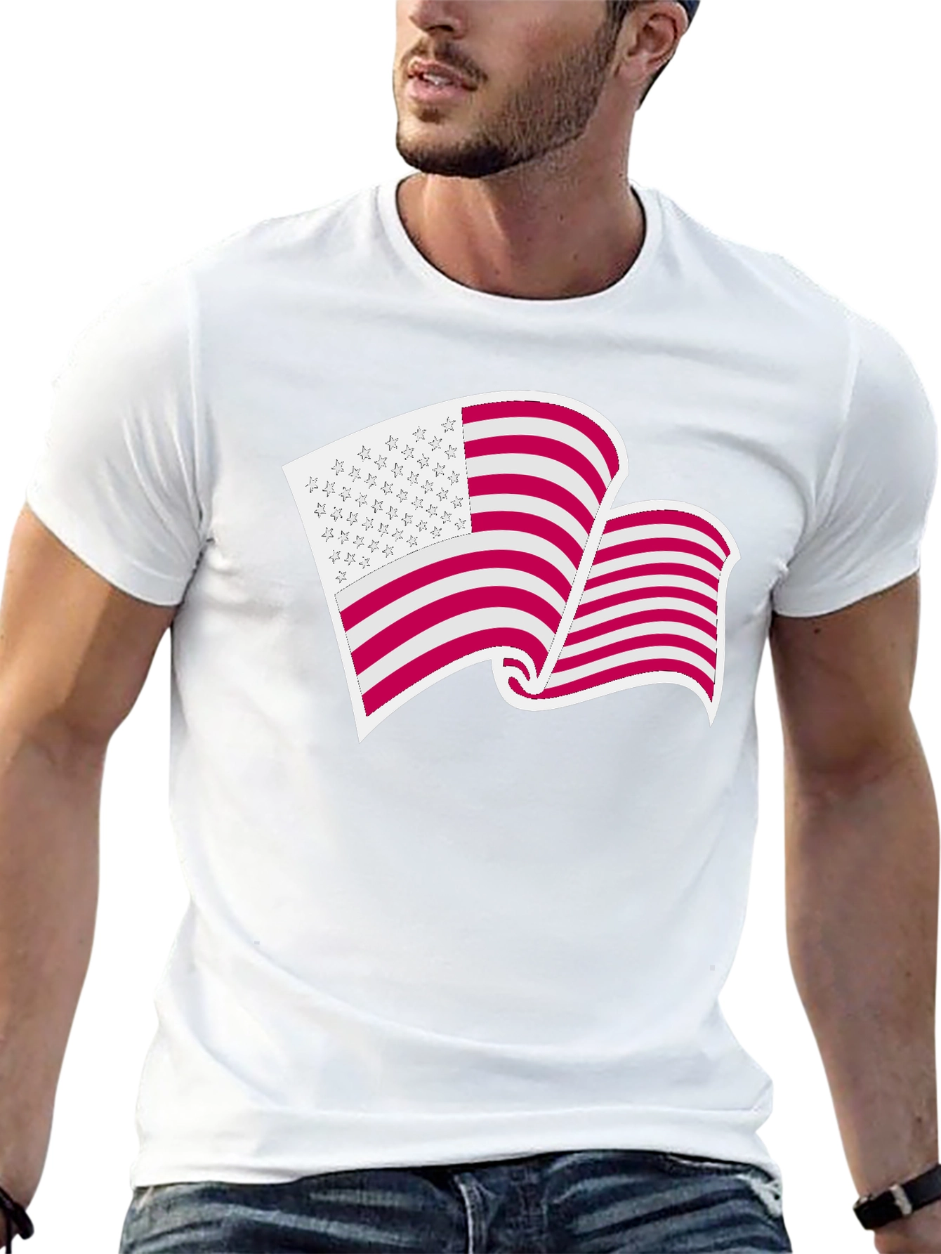 USA Flag Graphic T-Shirt - Patriotic Pride