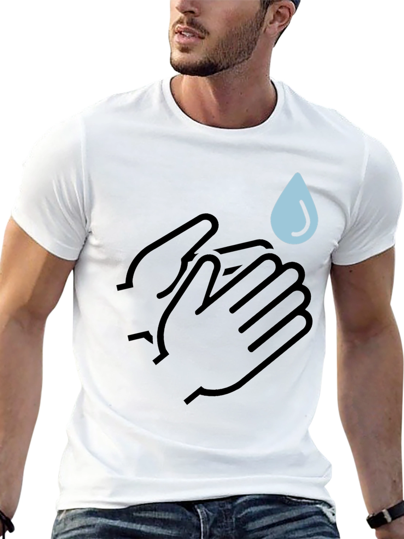 Wash Your Hands Black Tee