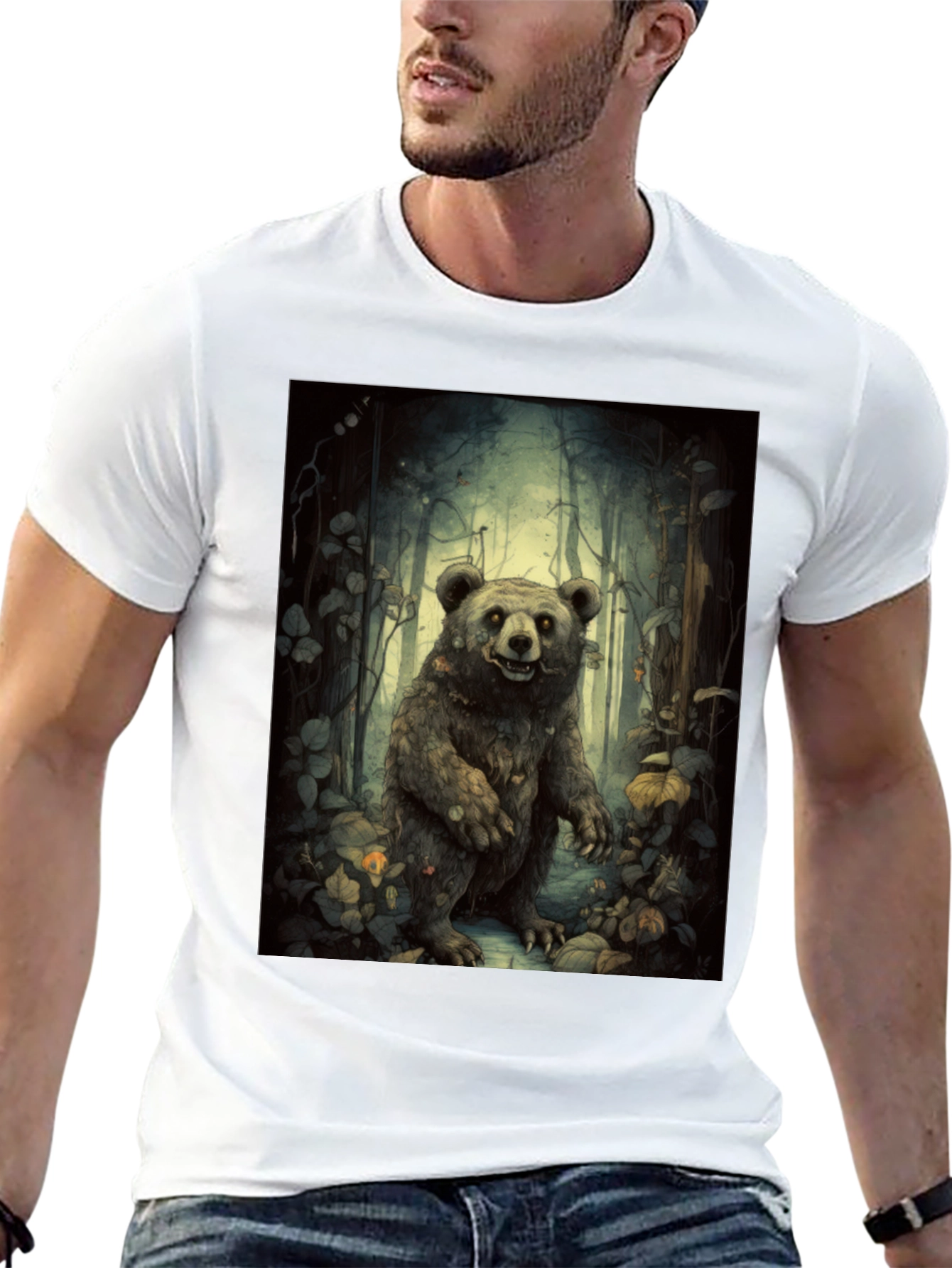 Whimsical Bear Forest T-Shirt