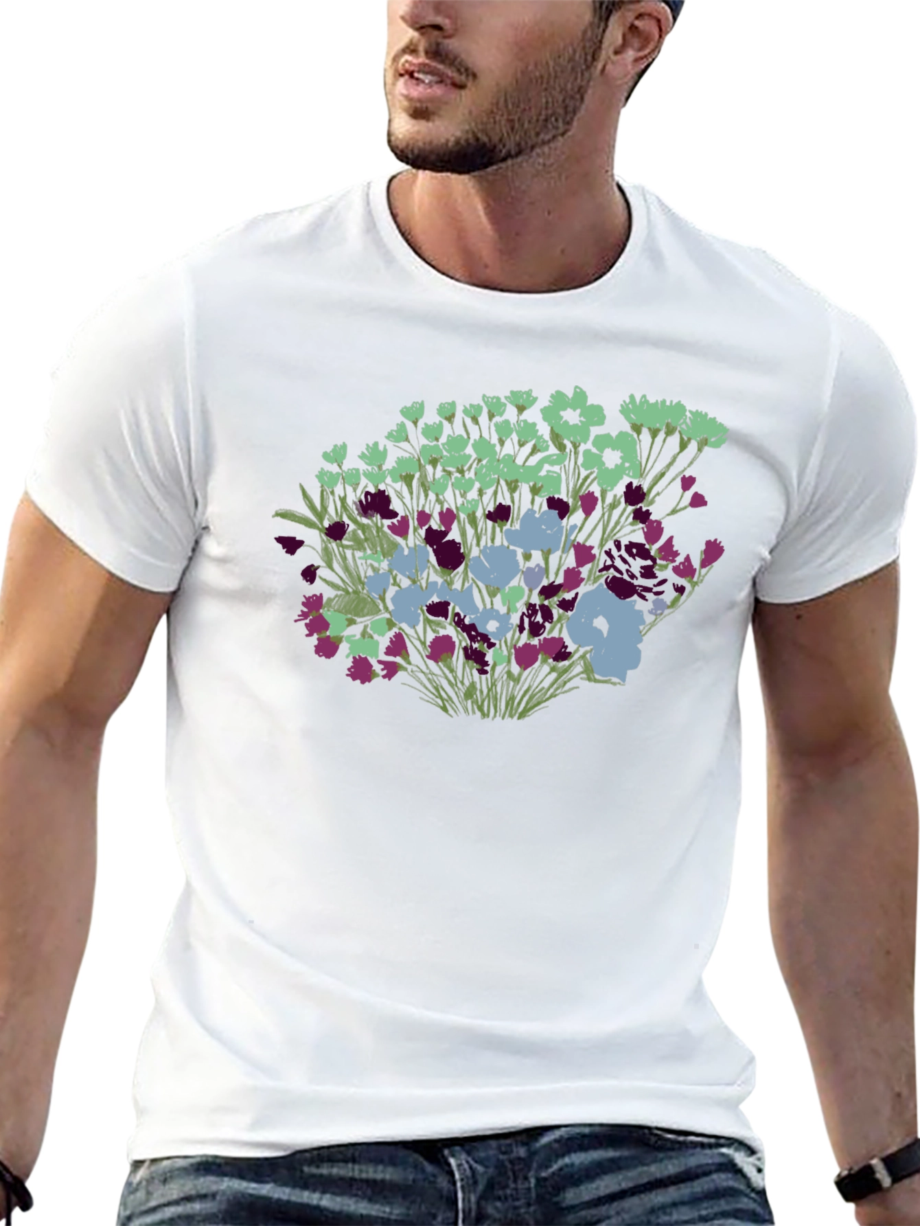 Floral Print T-Shirt - Stylish Casual Tee