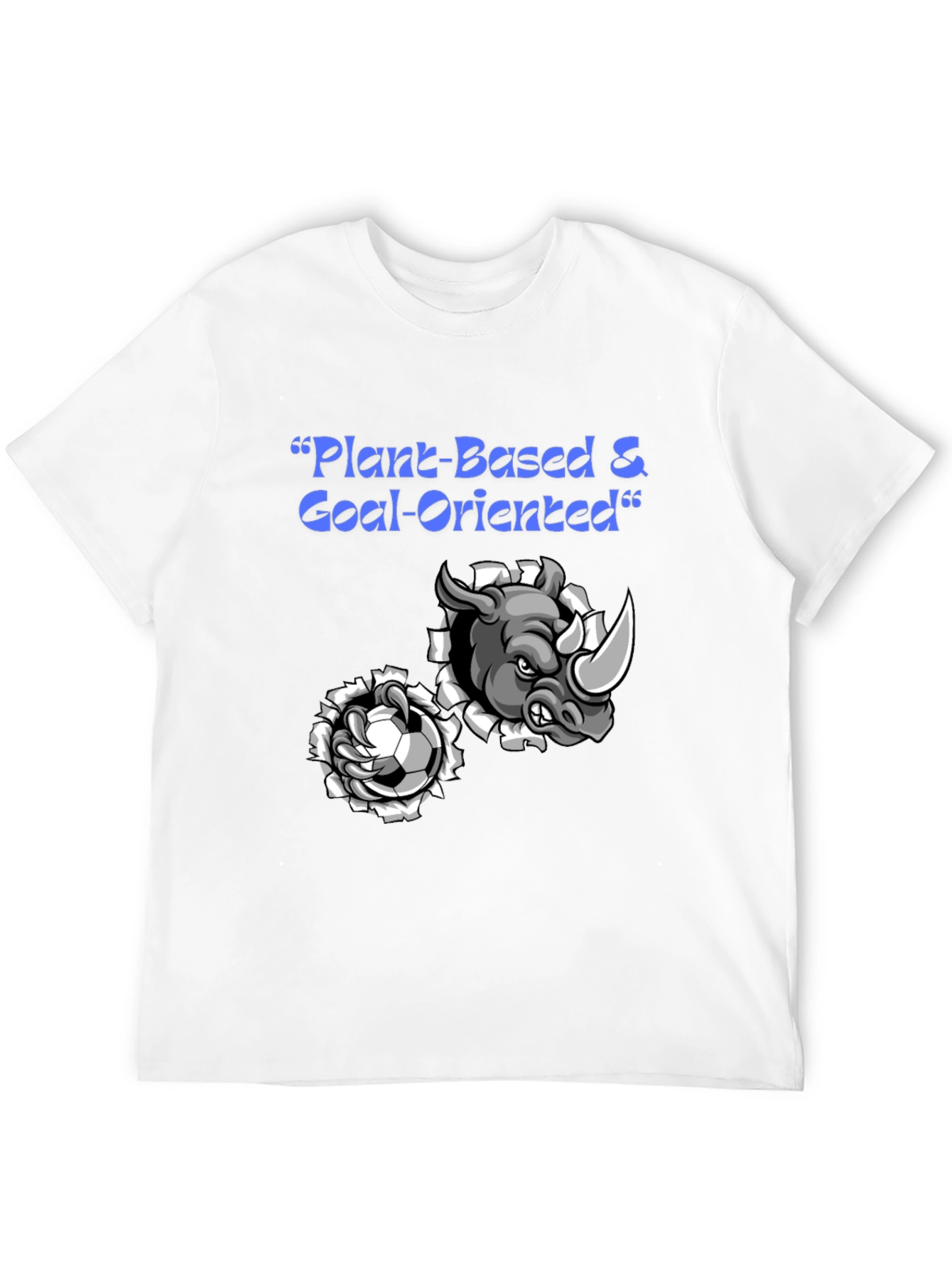 Plant-Based Goal Oriented Rhino Soccer T-Shirt