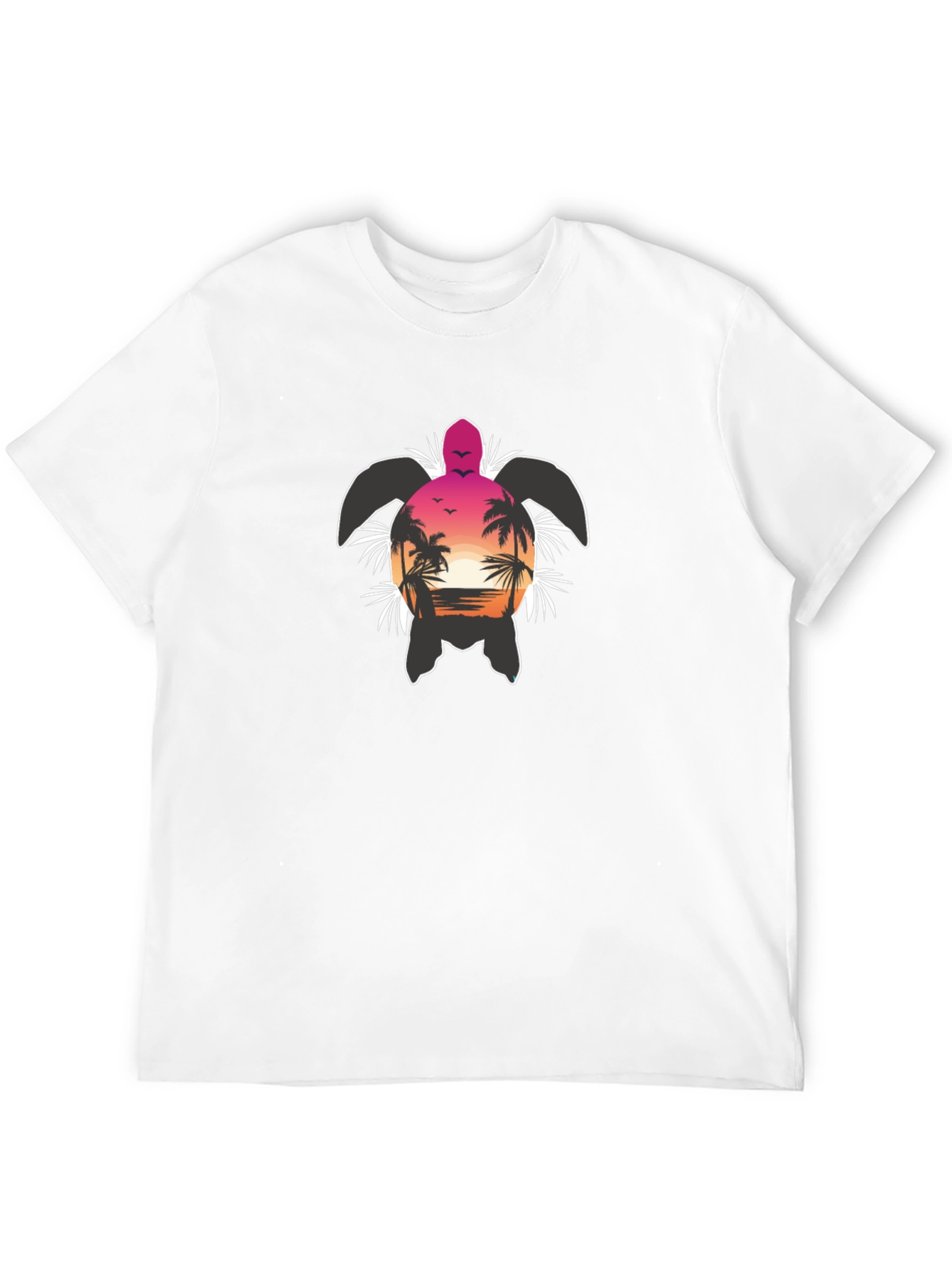 Tropical Turtle Sunset Graphic T-Shirt