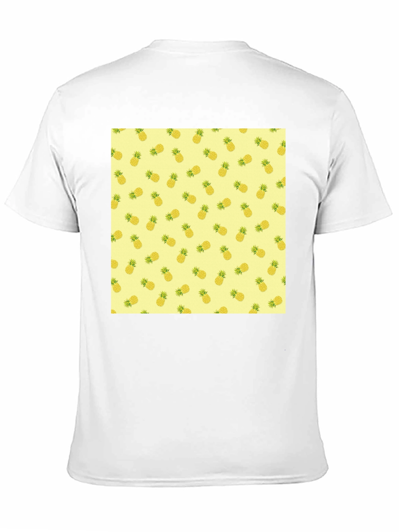 Pineapple Pattern Graphic Tee - Black