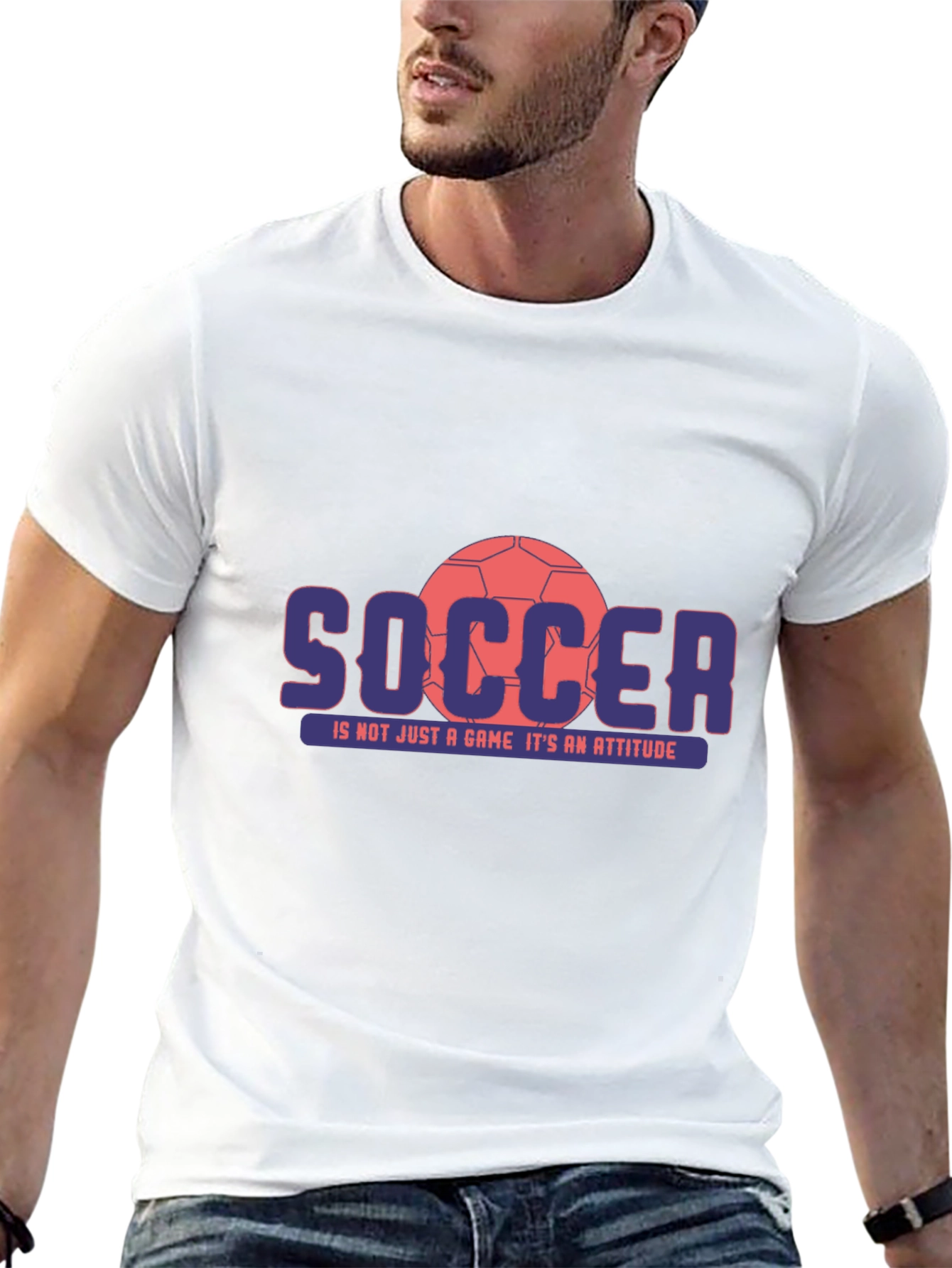 Soccer Attitude T-Shirt - Black Graphic Tee