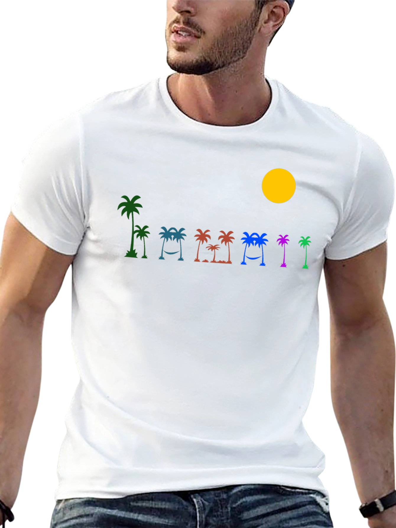 Tropical Palm Tree Graphic T-Shirt