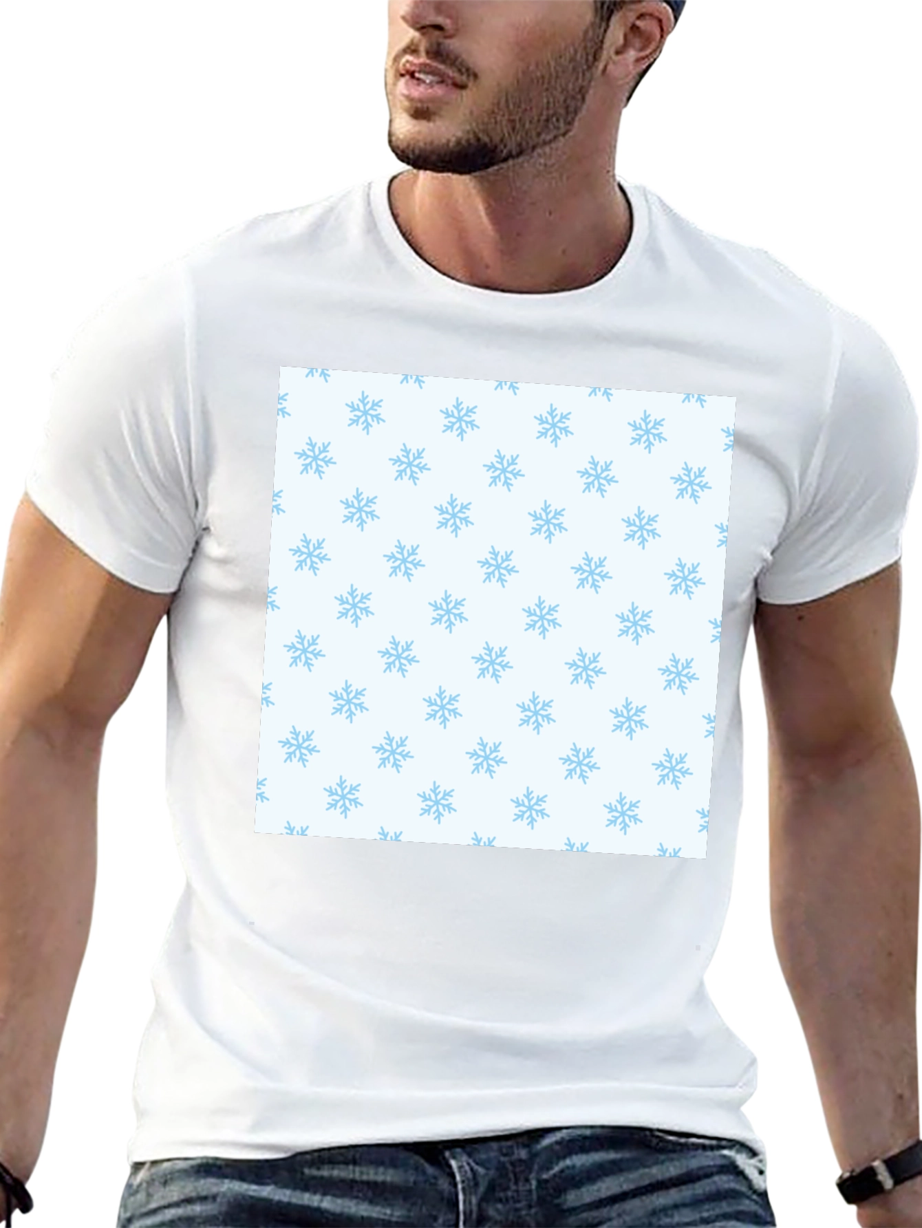 Snowflake Pattern Tee - Classic Fit
