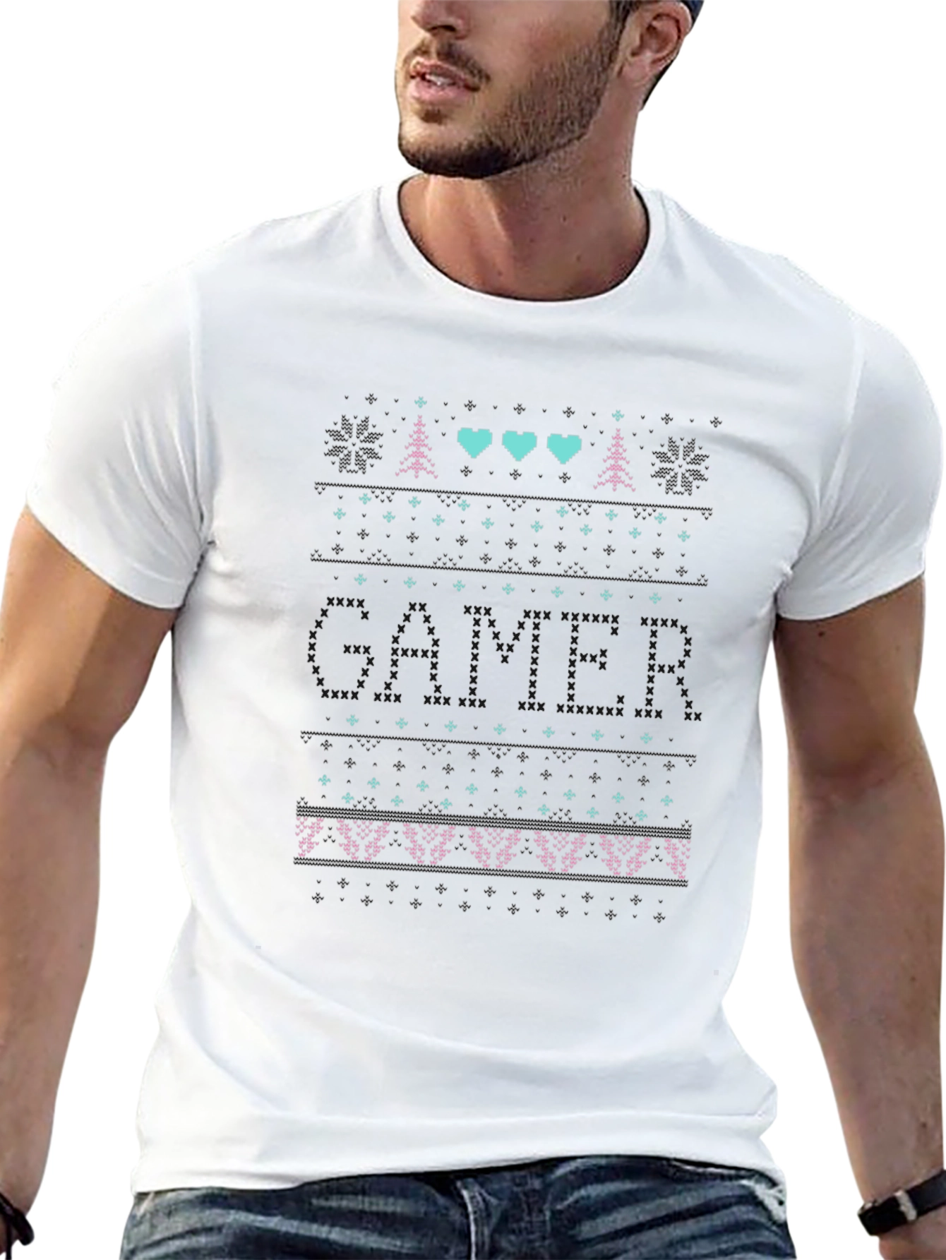 Ugly Christmas Sweater Style T-Shirt