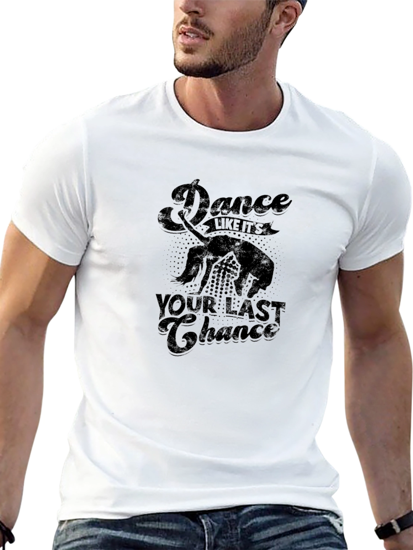 Dance Like Its Your Last Chance Mens Black T-Shirt