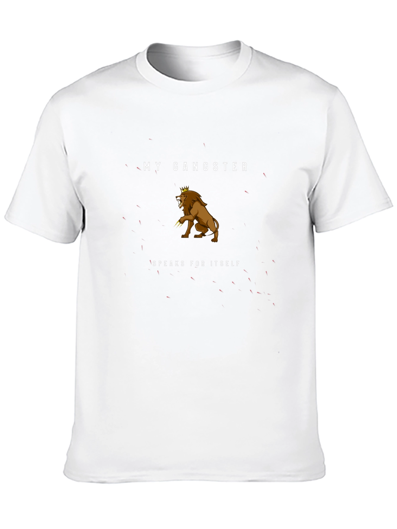 My Gangster Lion Graphic T-Shirt - Black