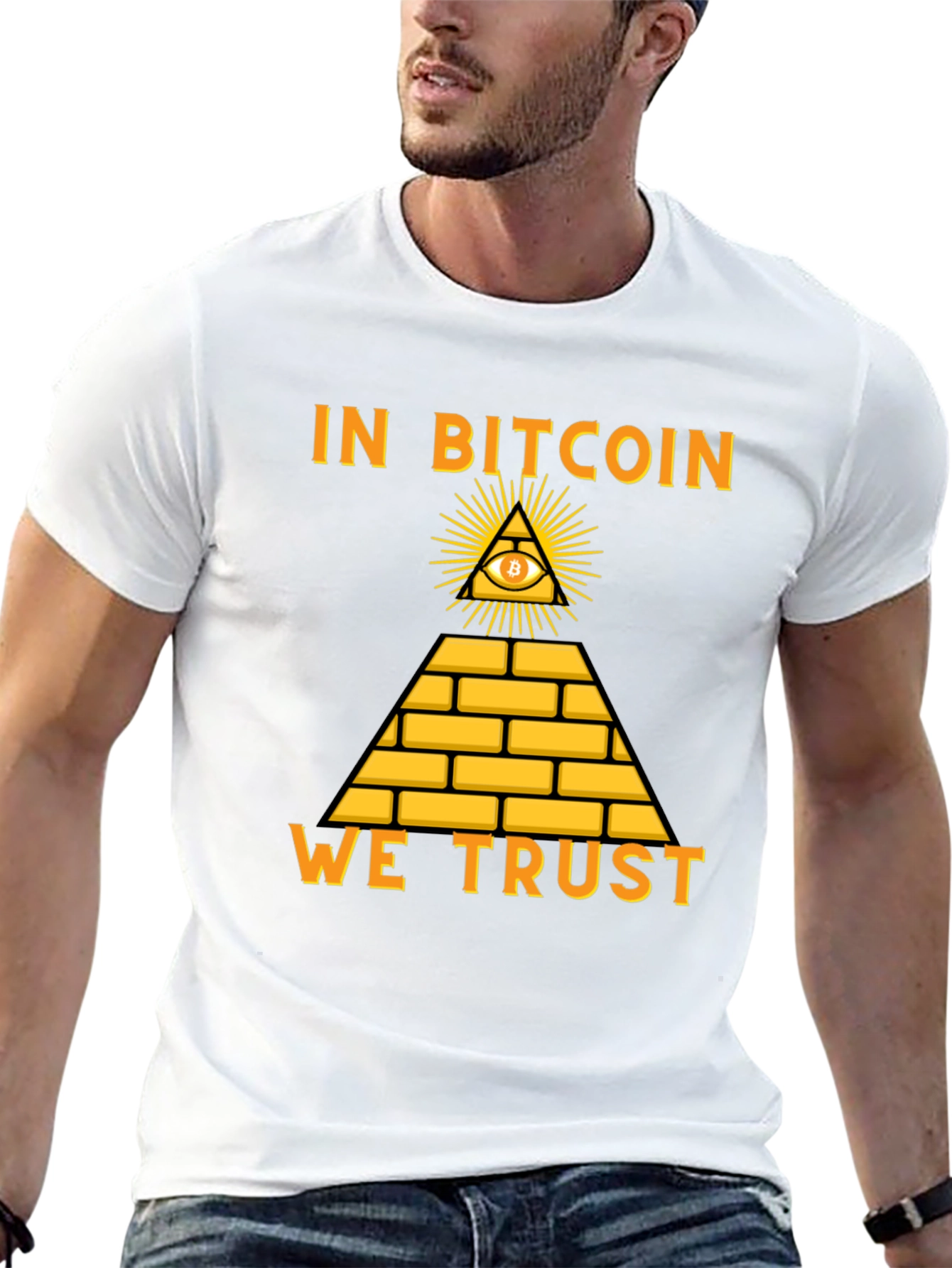 Bitcoin Pyramid T-Shirt - In Bitcoin We Trust