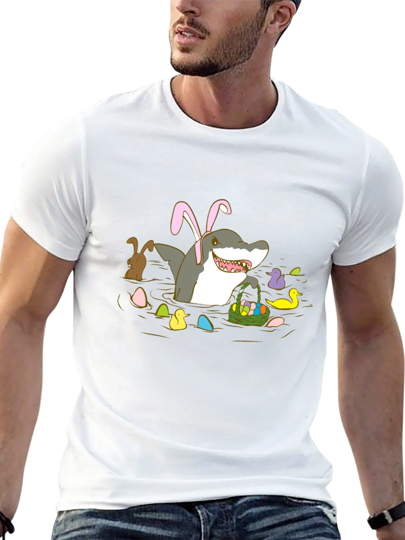 Easter Shark T-Shirt - Fun Holiday Apparel