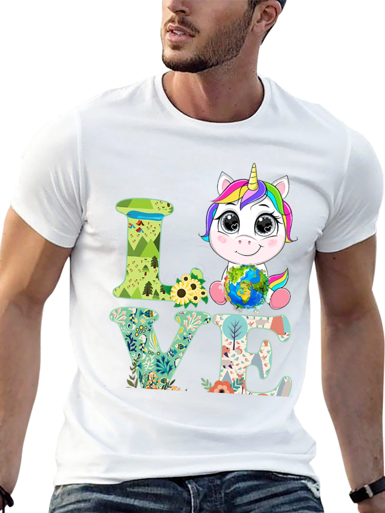 Unicorn Earth Love T-Shirt