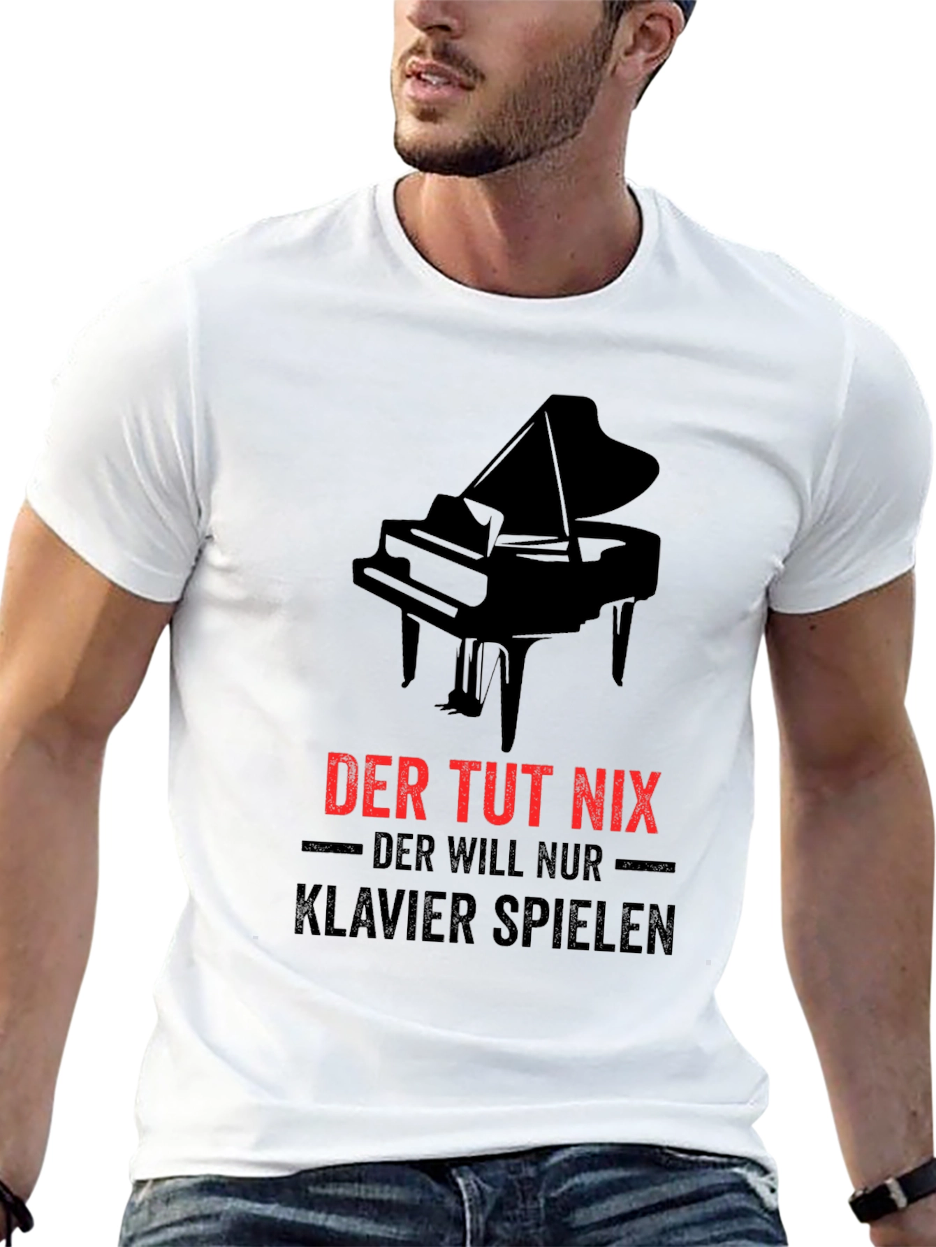 Piano Lovers Black T-Shirt: Der Tut Nix